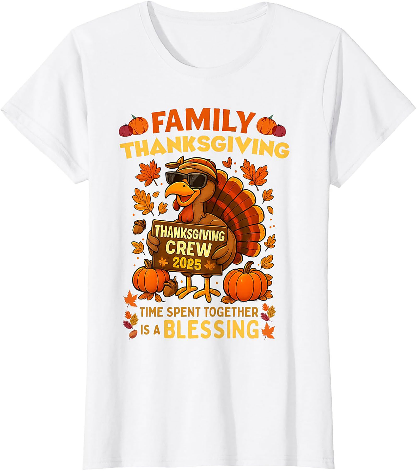 Family Thanksgiving Crew 2025 T-Shirt | Funny Turkey Tee