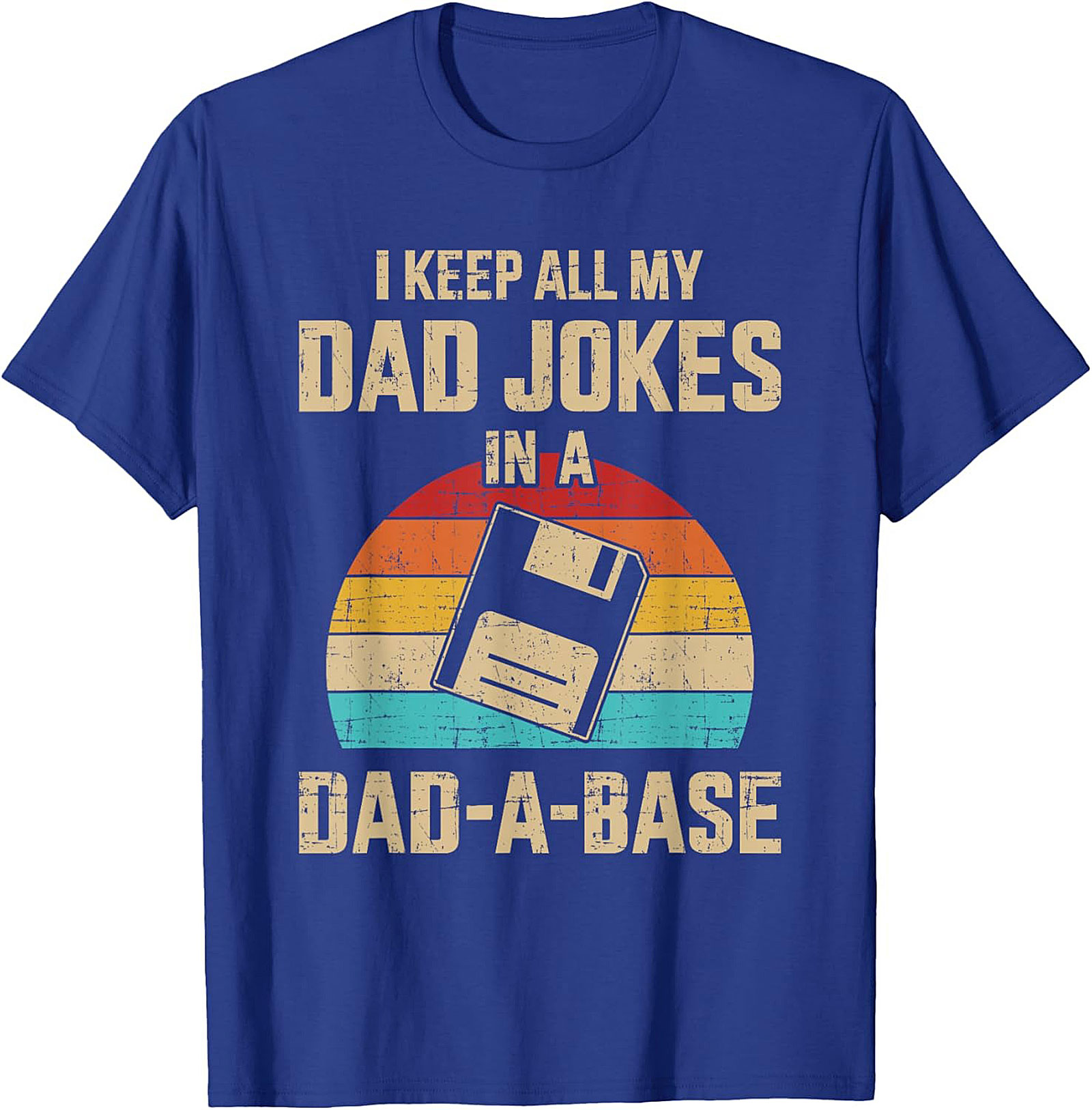 Funny Dad Joke T-Shirt Dad-A-Base Floppy Disk Pun Tee