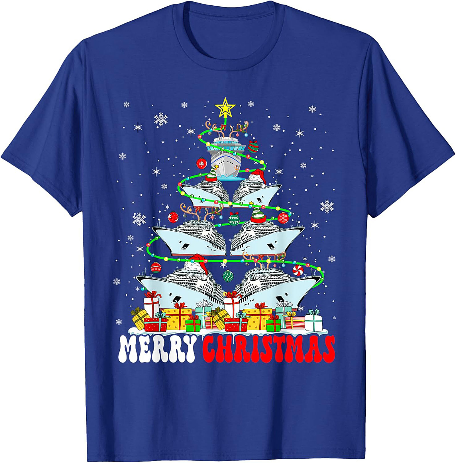 Cruise Ship Christmas T-shirt Funny Holiday Graphic Tee