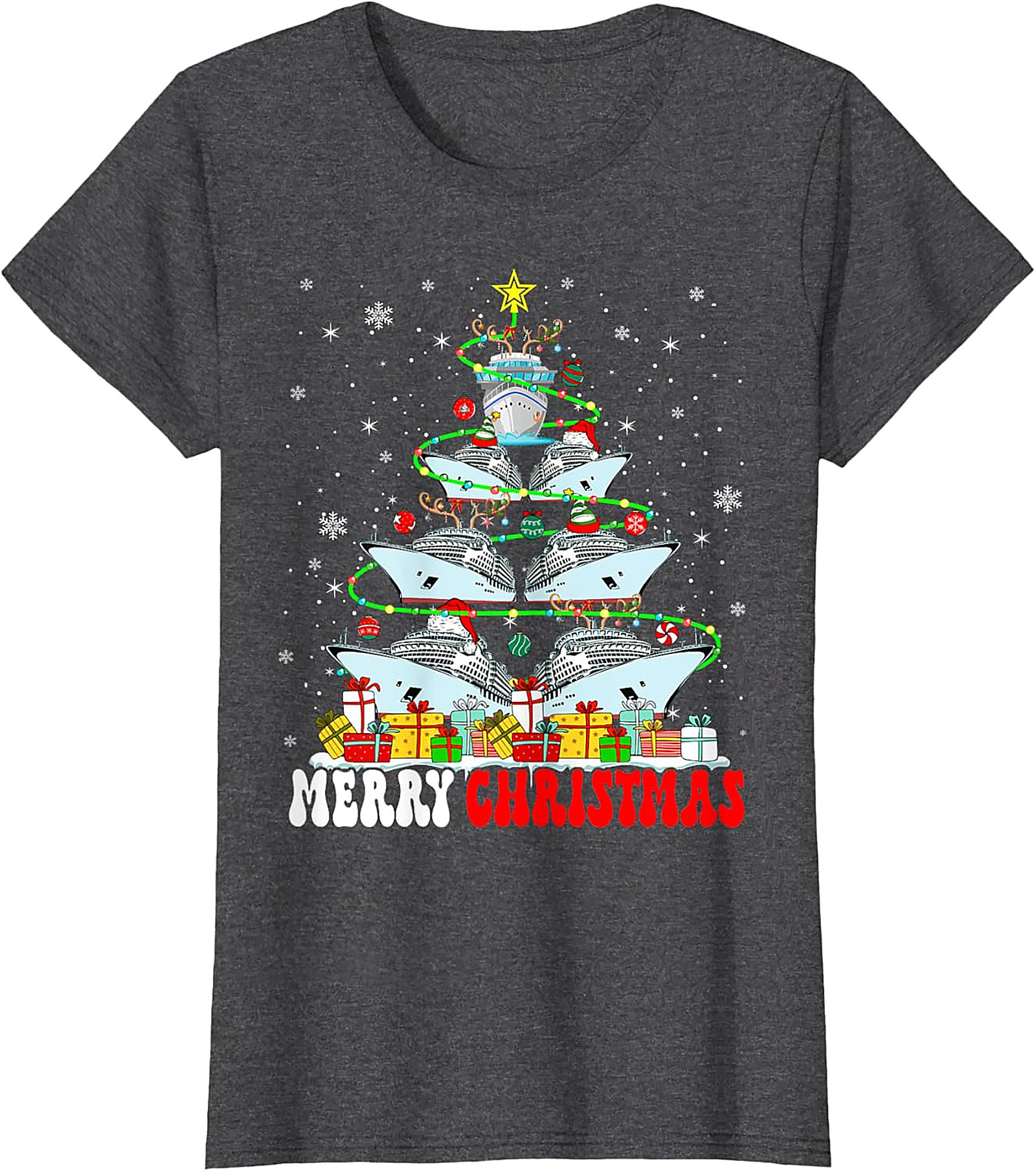 Cruise Ship Christmas T-shirt Funny Holiday Graphic Tee