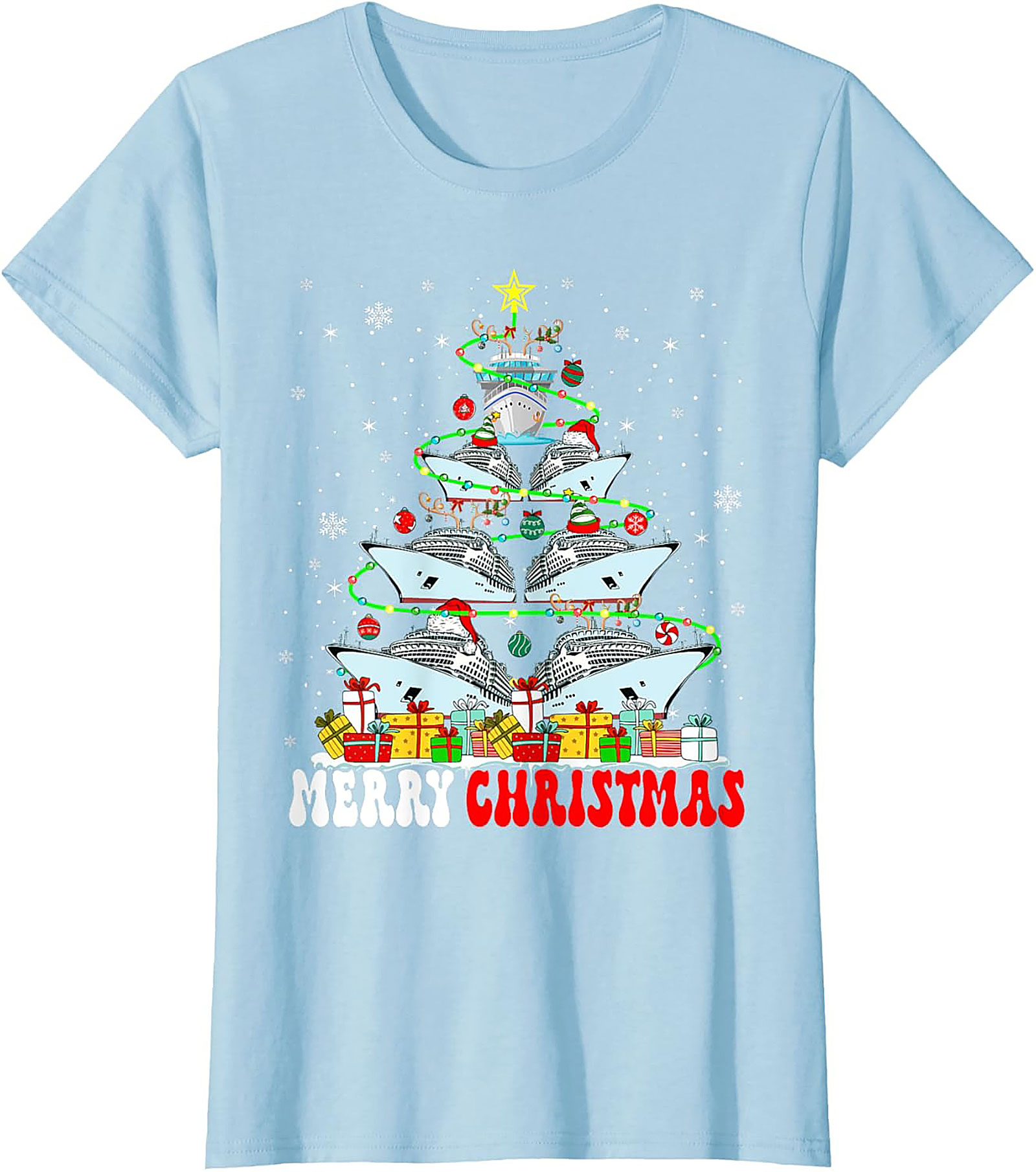 Cruise Ship Christmas T-shirt Funny Holiday Graphic Tee