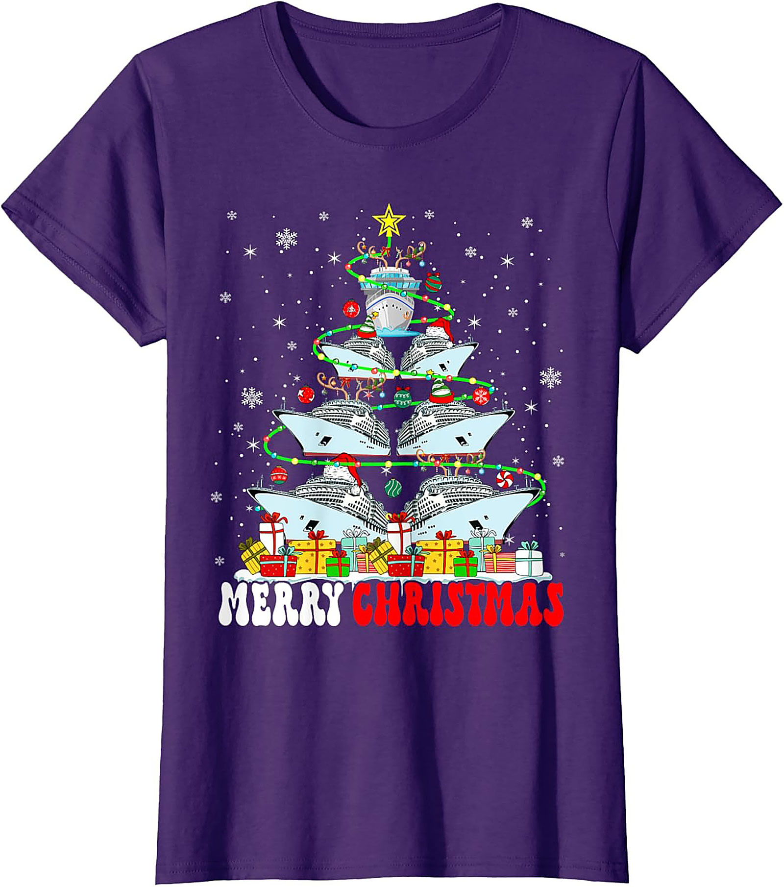 Cruise Ship Christmas T-shirt Funny Holiday Graphic Tee