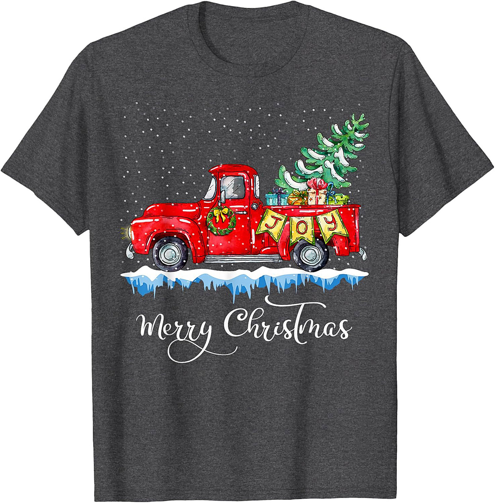 Vintage Christmas Truck T-shirt Festive Holiday Tee