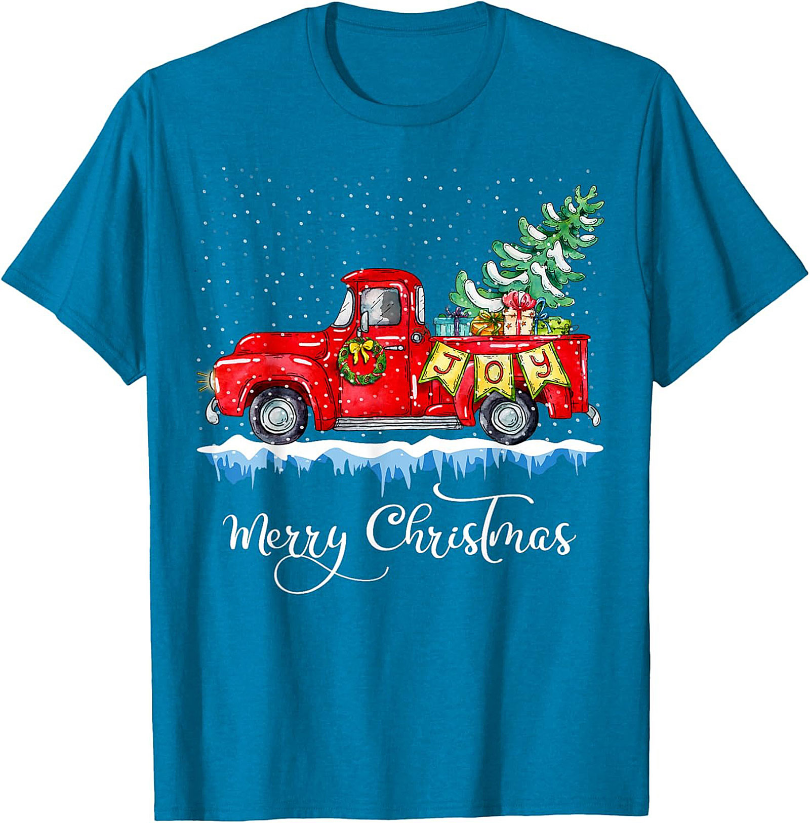 Vintage Christmas Truck T-shirt Festive Holiday Tee
