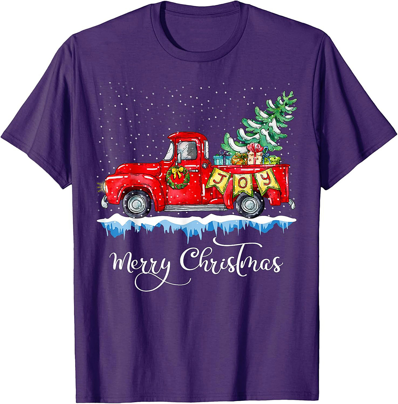 Vintage Christmas Truck T-shirt Festive Holiday Tee