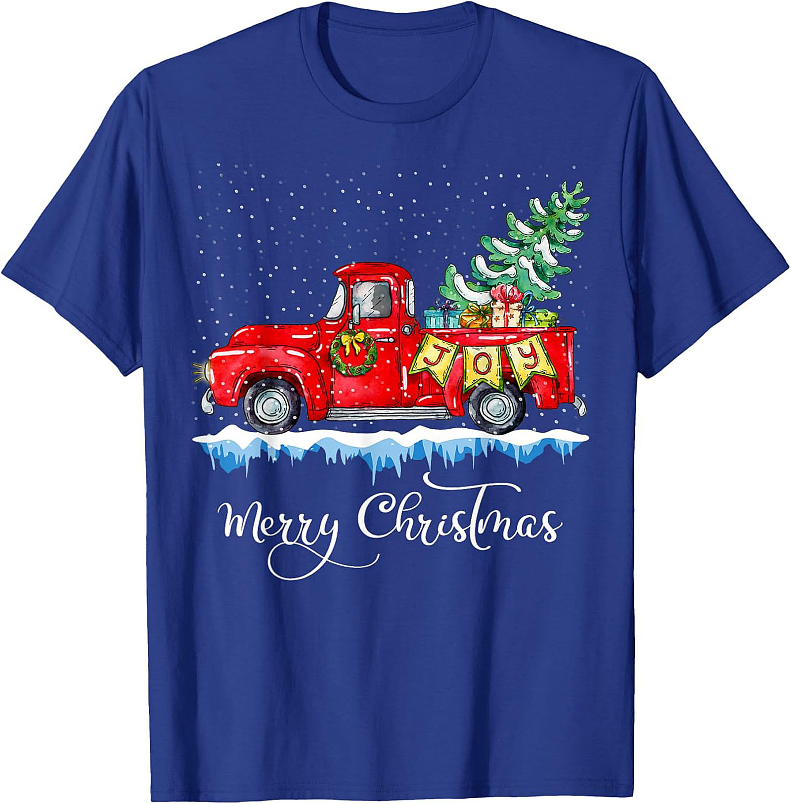Vintage Christmas Truck T-shirt Festive Holiday Tee