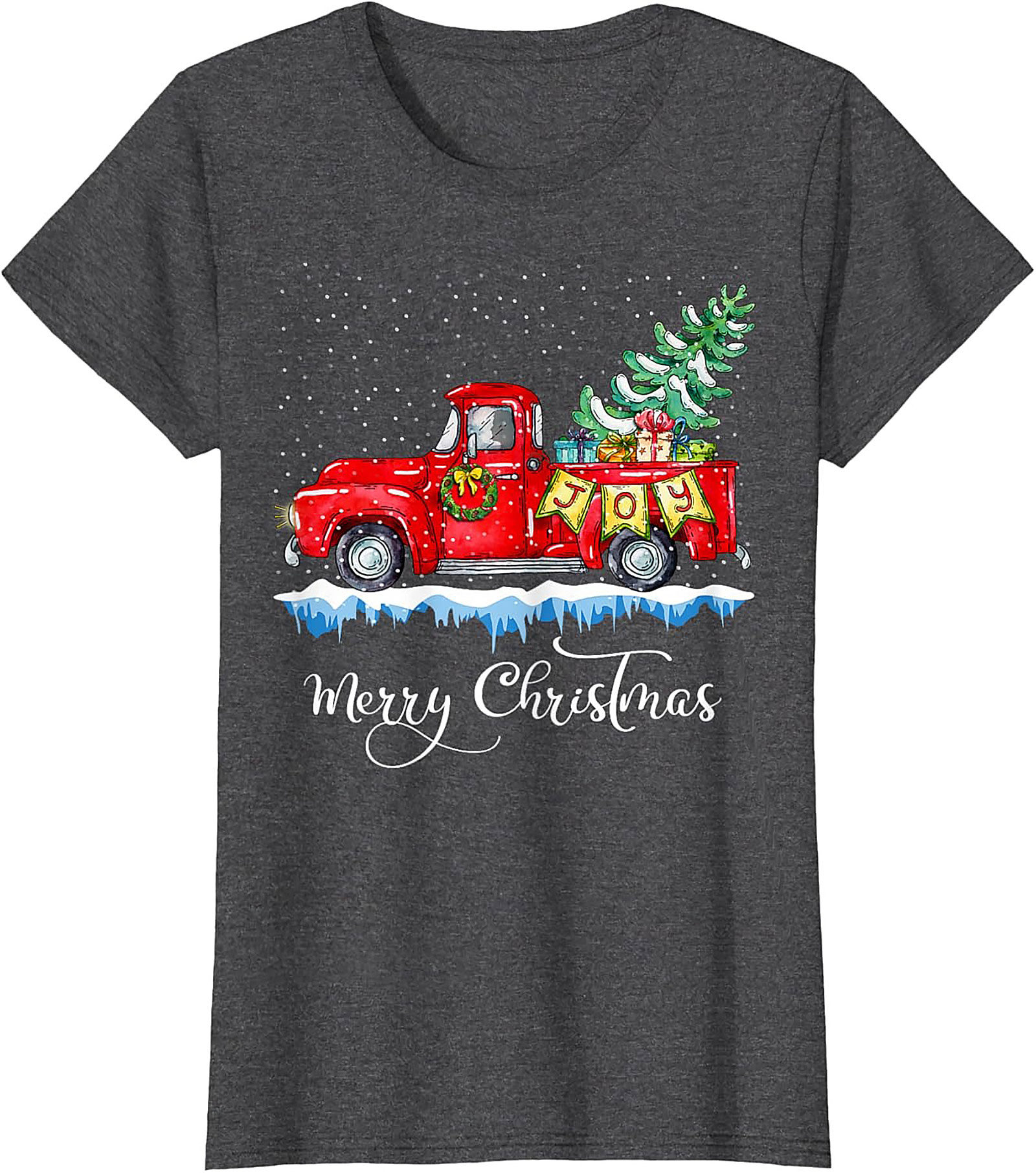 Vintage Christmas Truck T-shirt Festive Holiday Tee