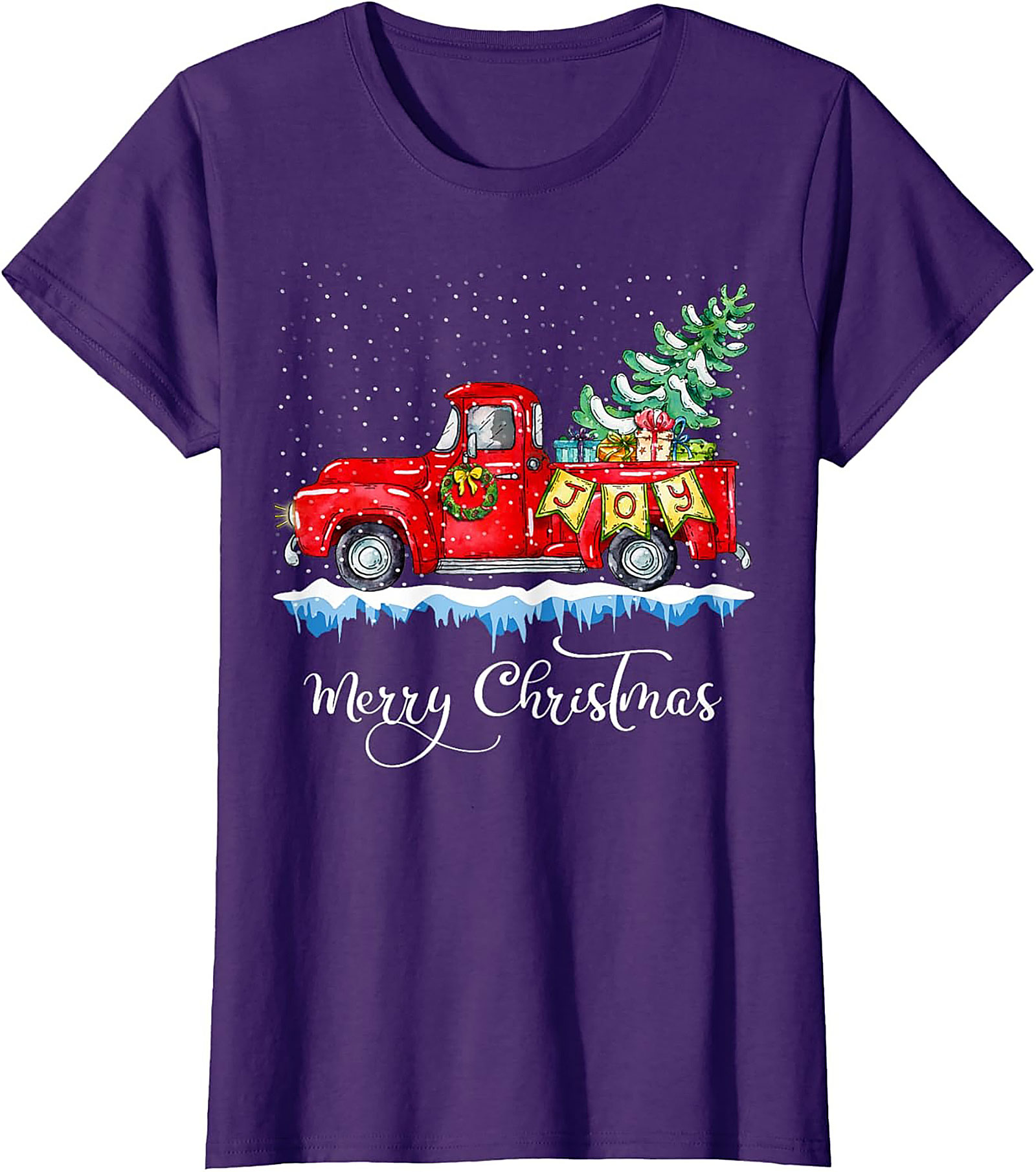 Vintage Christmas Truck T-shirt Festive Holiday Tee