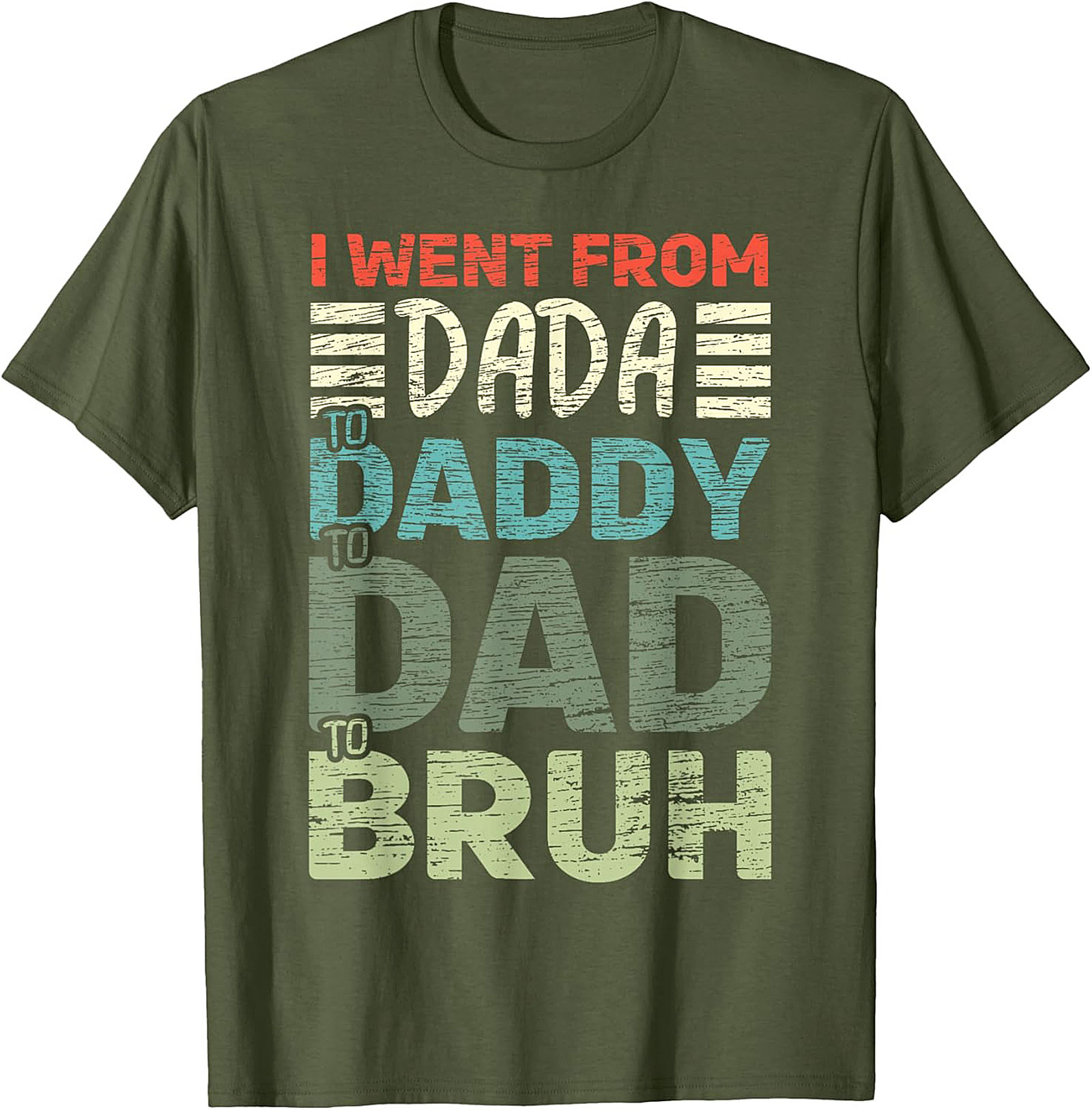 Dada to Bruh Funny Dad T-shirt Gift Tee