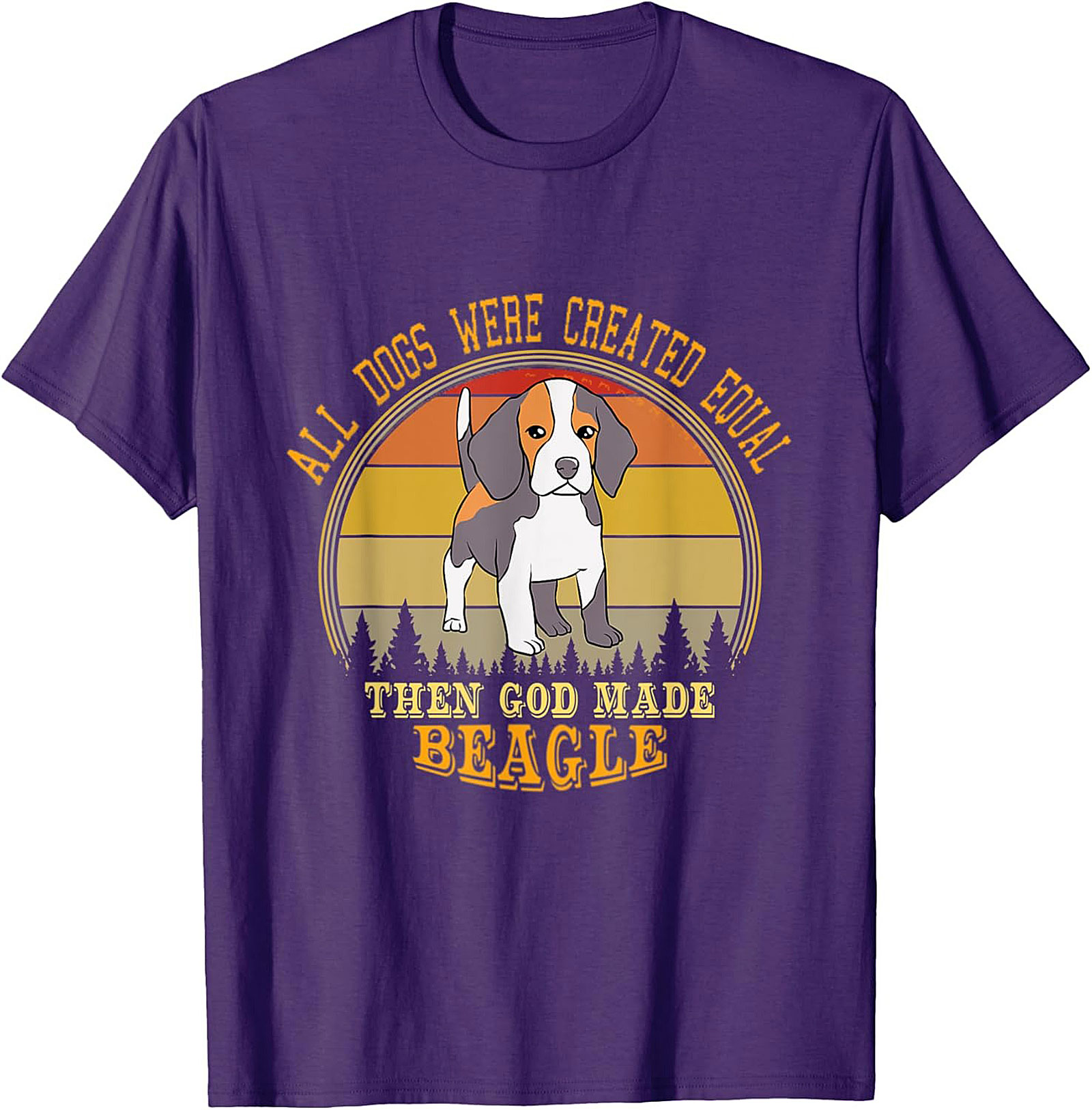 Beagle Dog Lover Funny Graphic Tee: All Dogs Were Created Equal