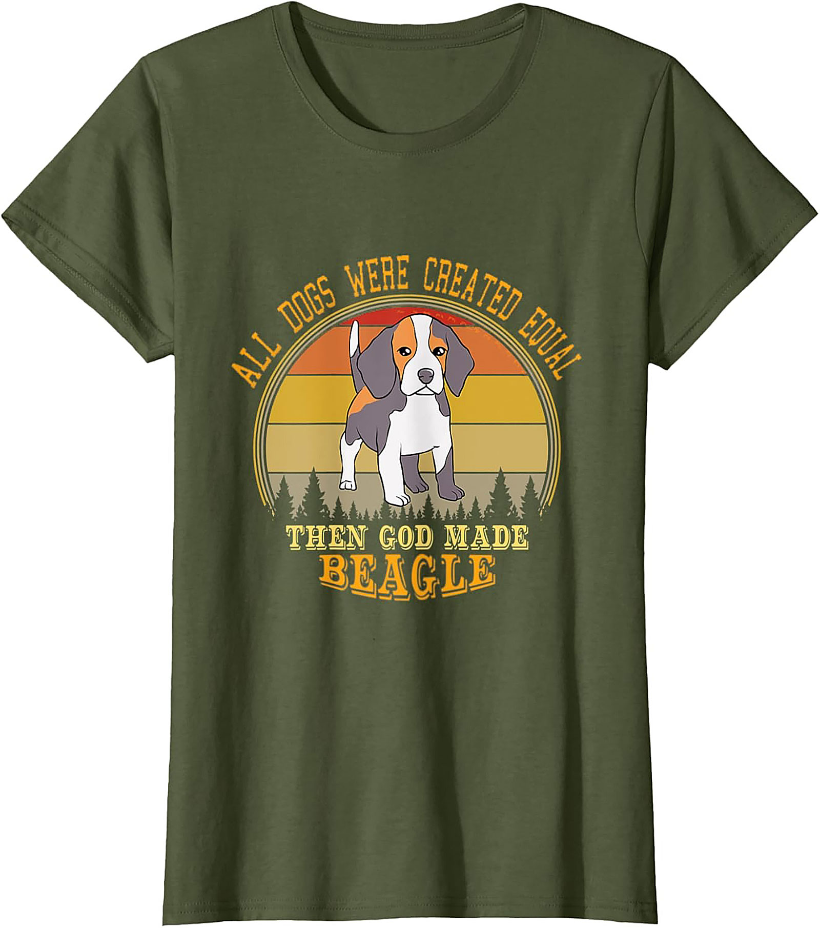 Beagle Dog Lover Funny Graphic Tee: All Dogs Were Created Equal
