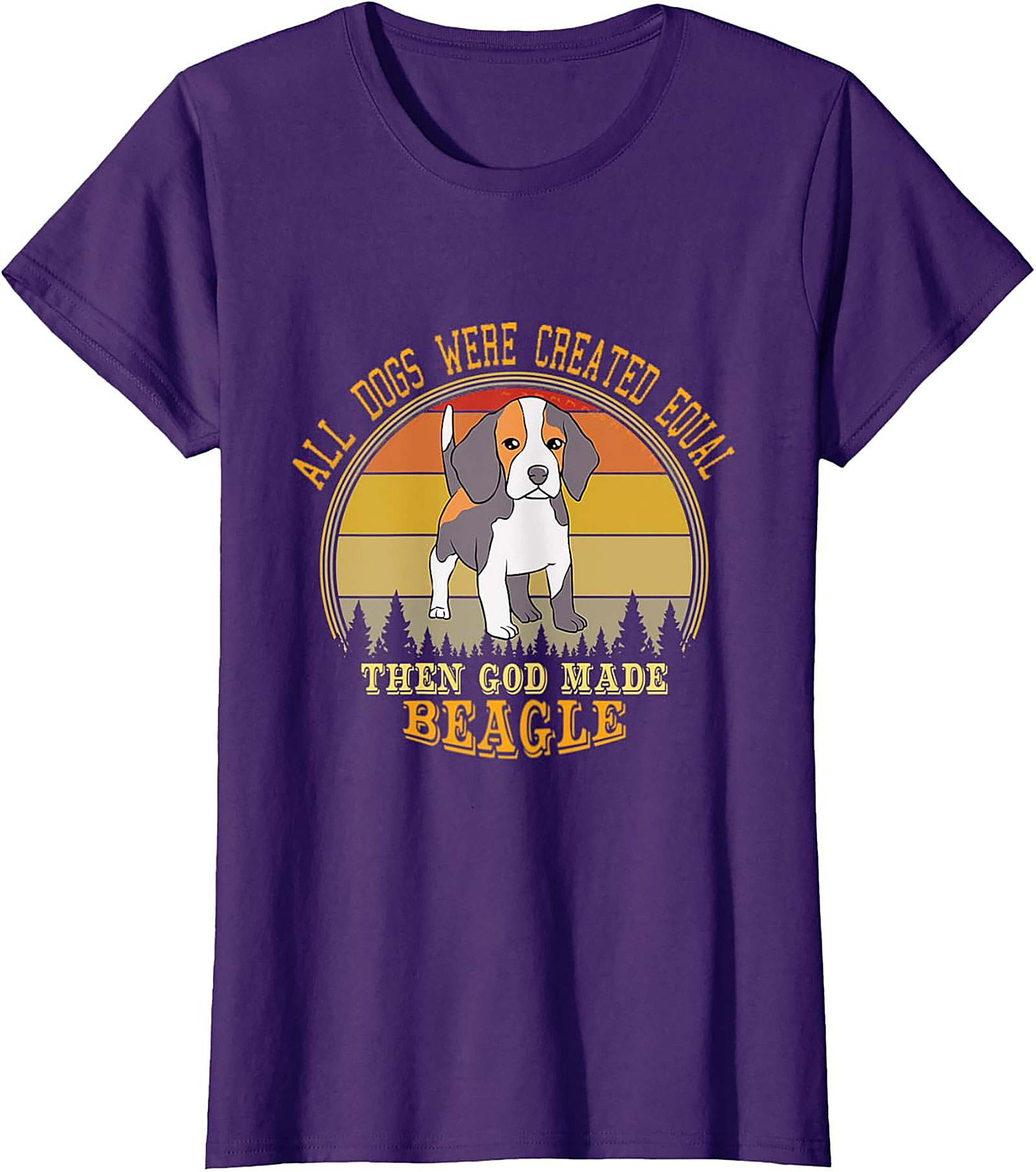 Beagle Dog Lover Funny Graphic Tee: All Dogs Were Created Equal