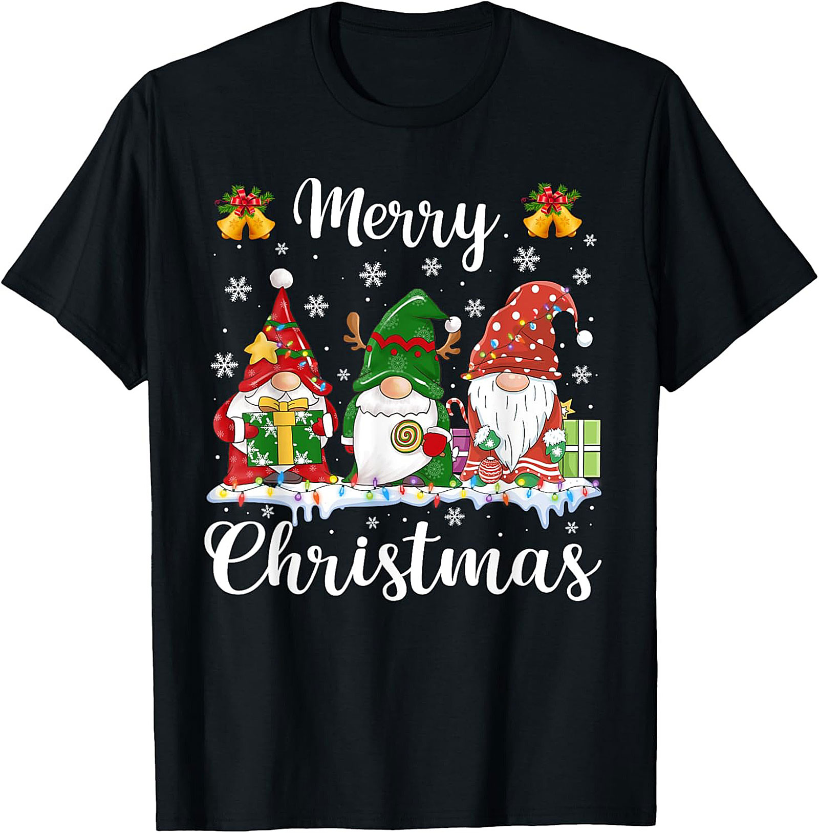 Festive Merry Christmas Gnome T-Shirt Unisex Tee