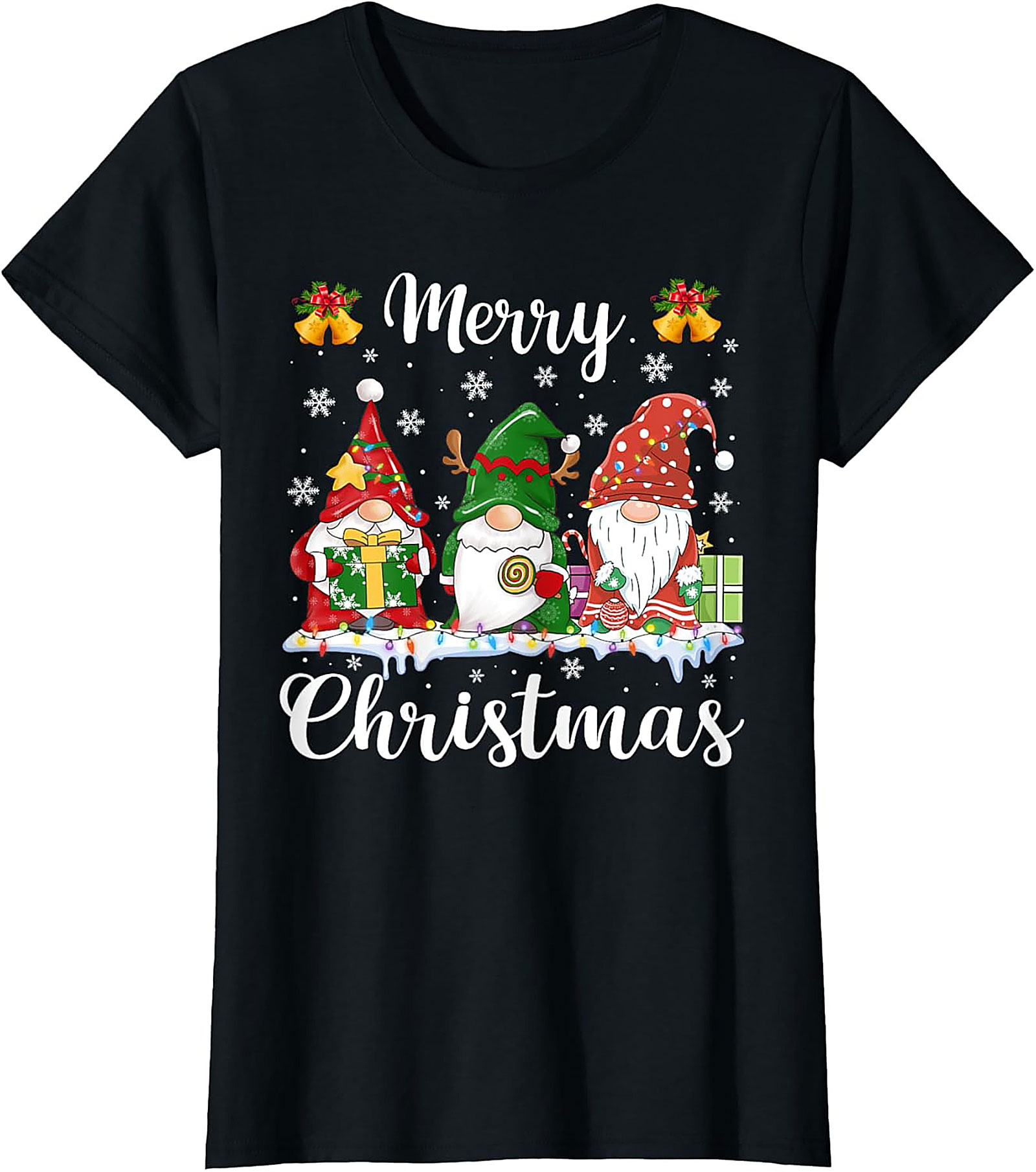Festive Merry Christmas Gnome T-Shirt Unisex Tee