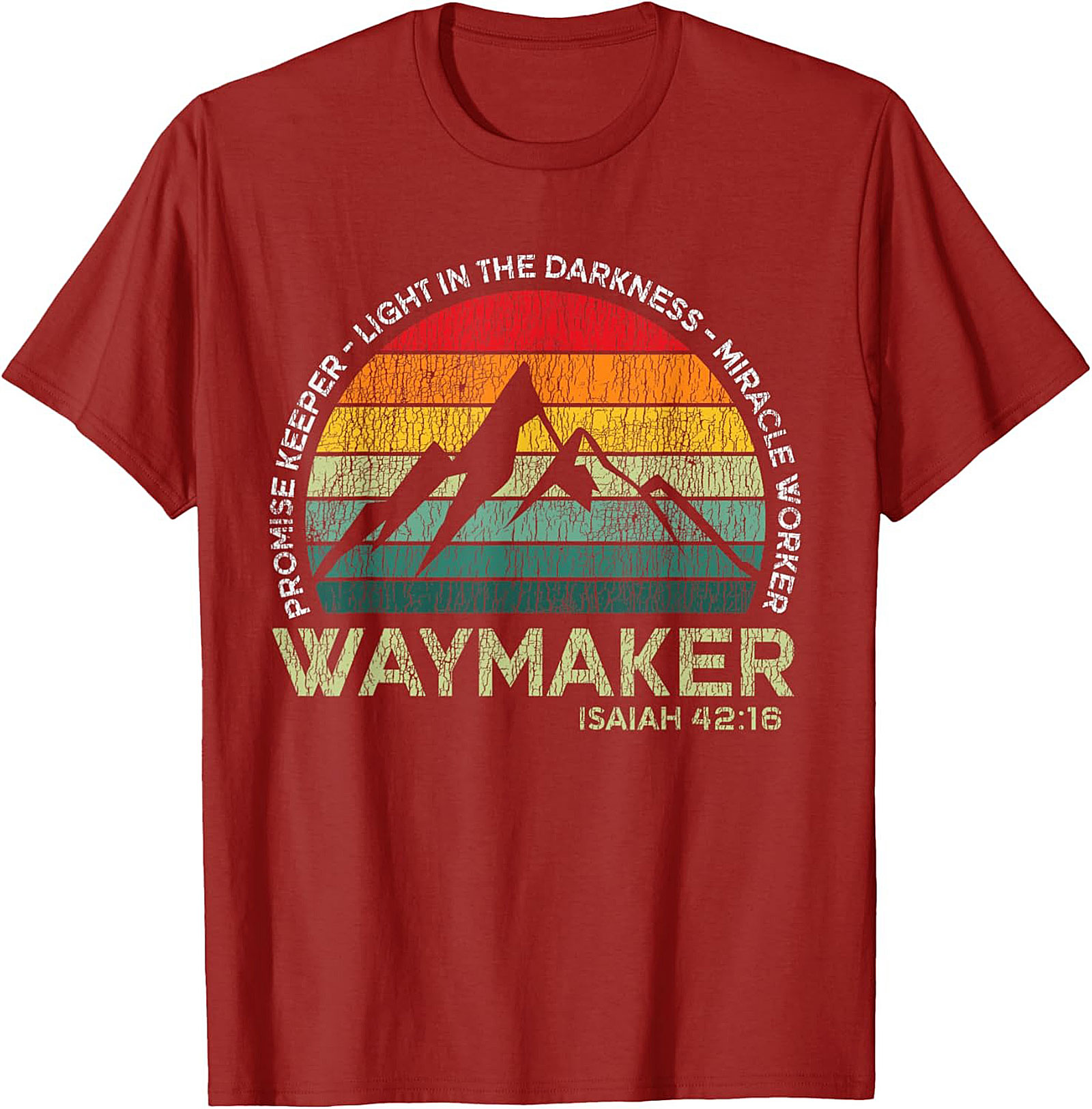 Waymaker Christian T-Shirt Vintage Faith Graphic Tee