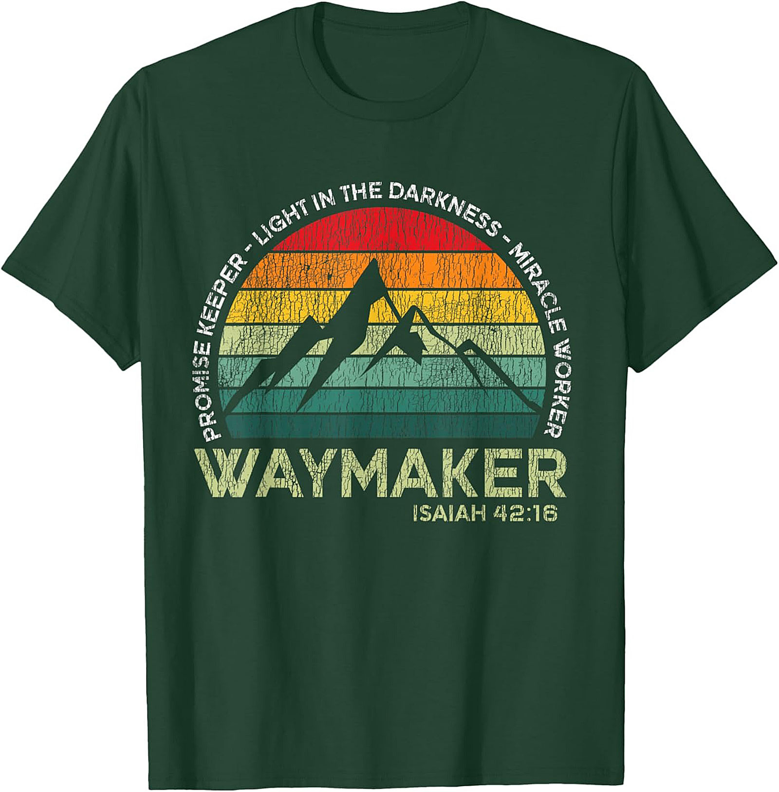 Waymaker Christian T-Shirt Vintage Faith Graphic Tee