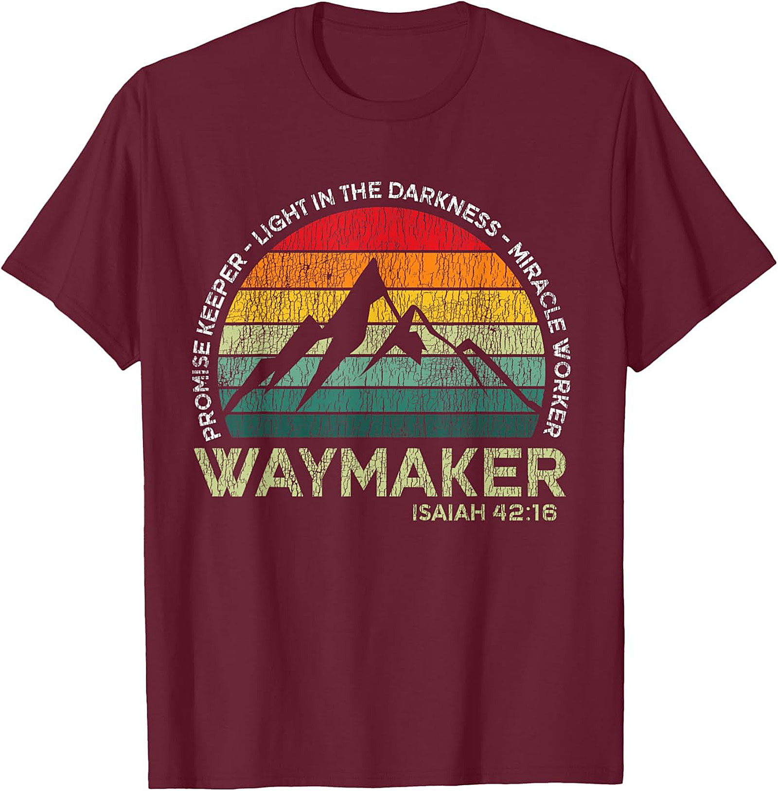 Waymaker Christian T-Shirt Vintage Faith Graphic Tee
