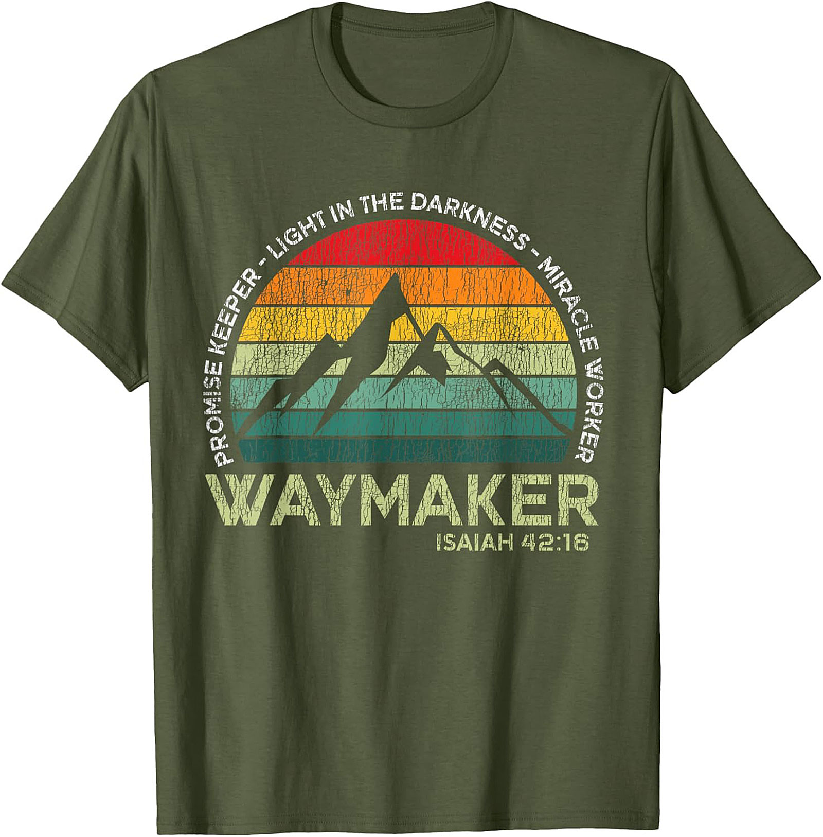 Waymaker Christian T-Shirt Vintage Faith Graphic Tee