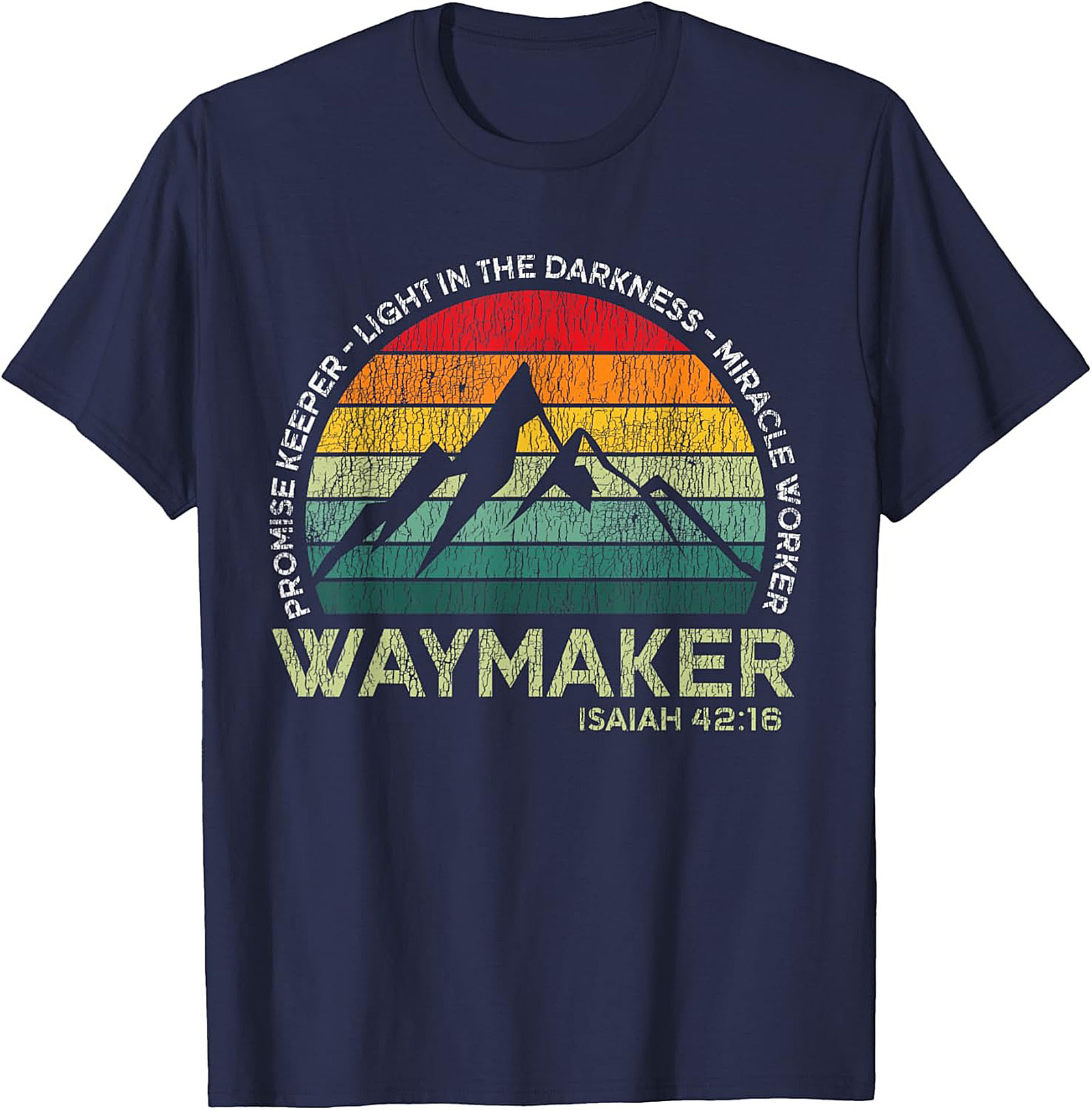 Waymaker Christian T-Shirt Vintage Faith Graphic Tee