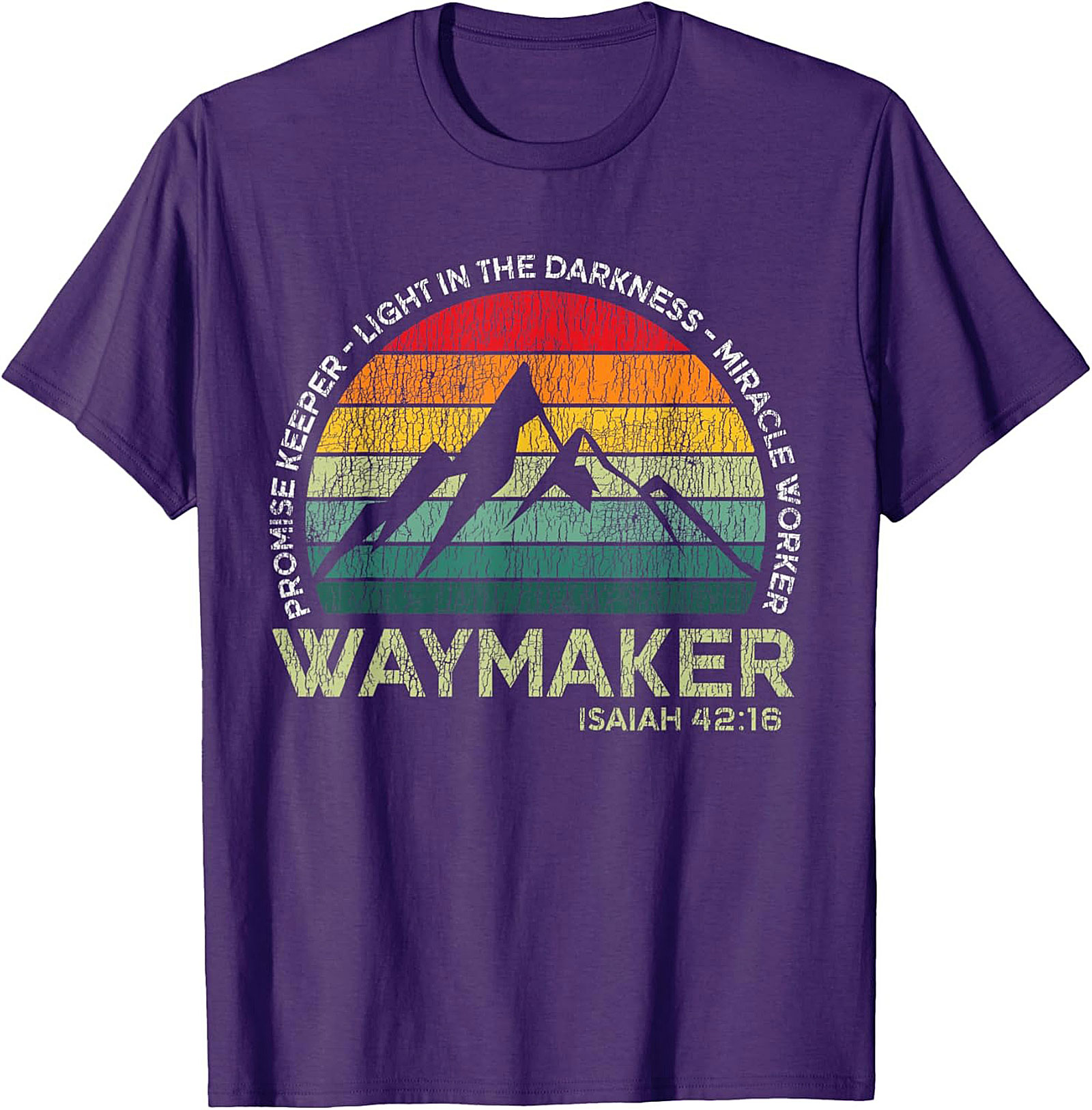 Waymaker Christian T-Shirt Vintage Faith Graphic Tee