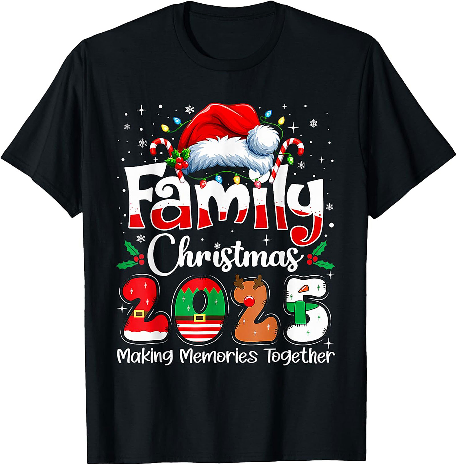 Family Christmas 2025 Graphic Tee Matching Unisex Shirt