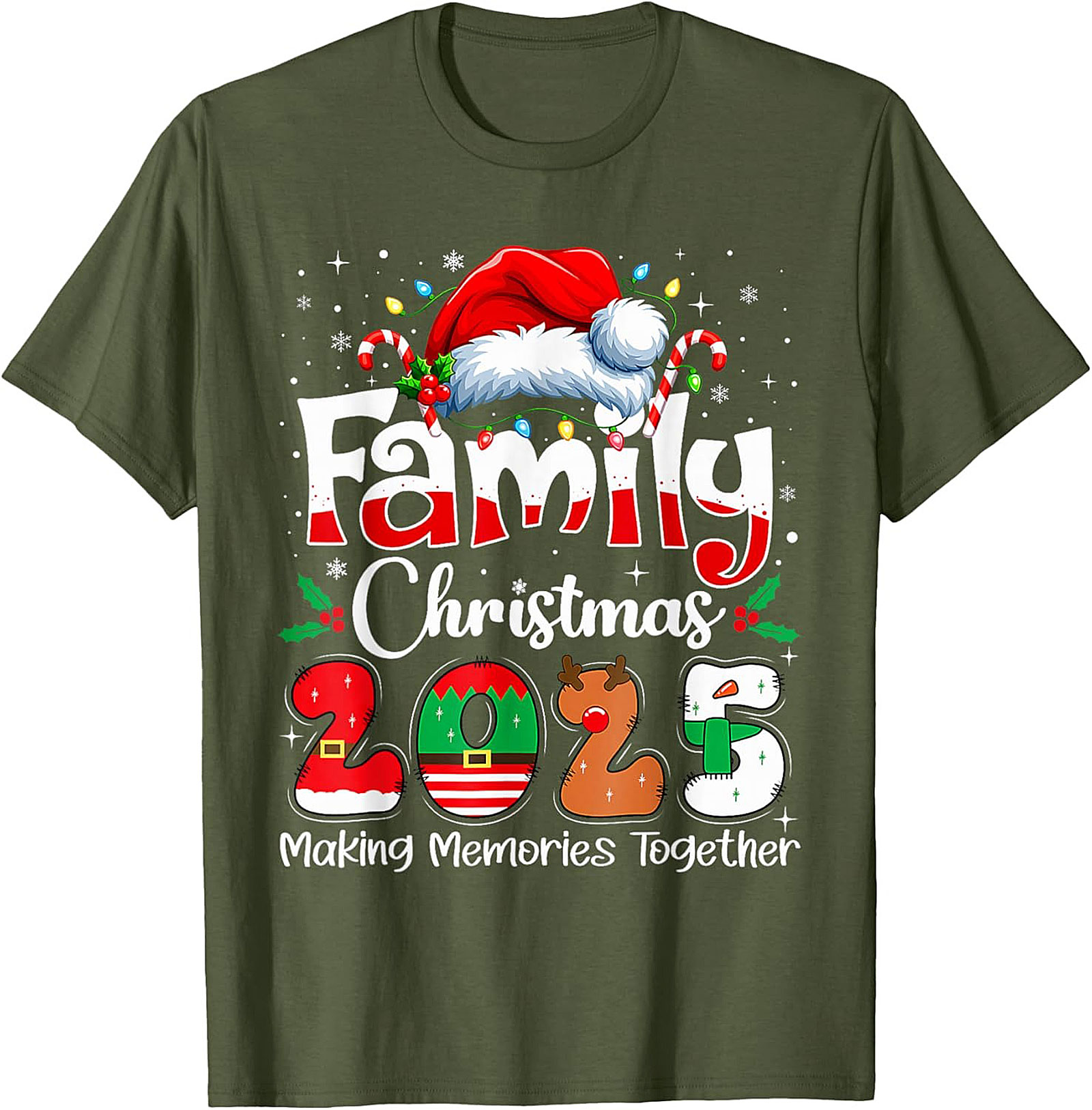 Family Christmas 2025 Graphic Tee Matching Unisex Shirt
