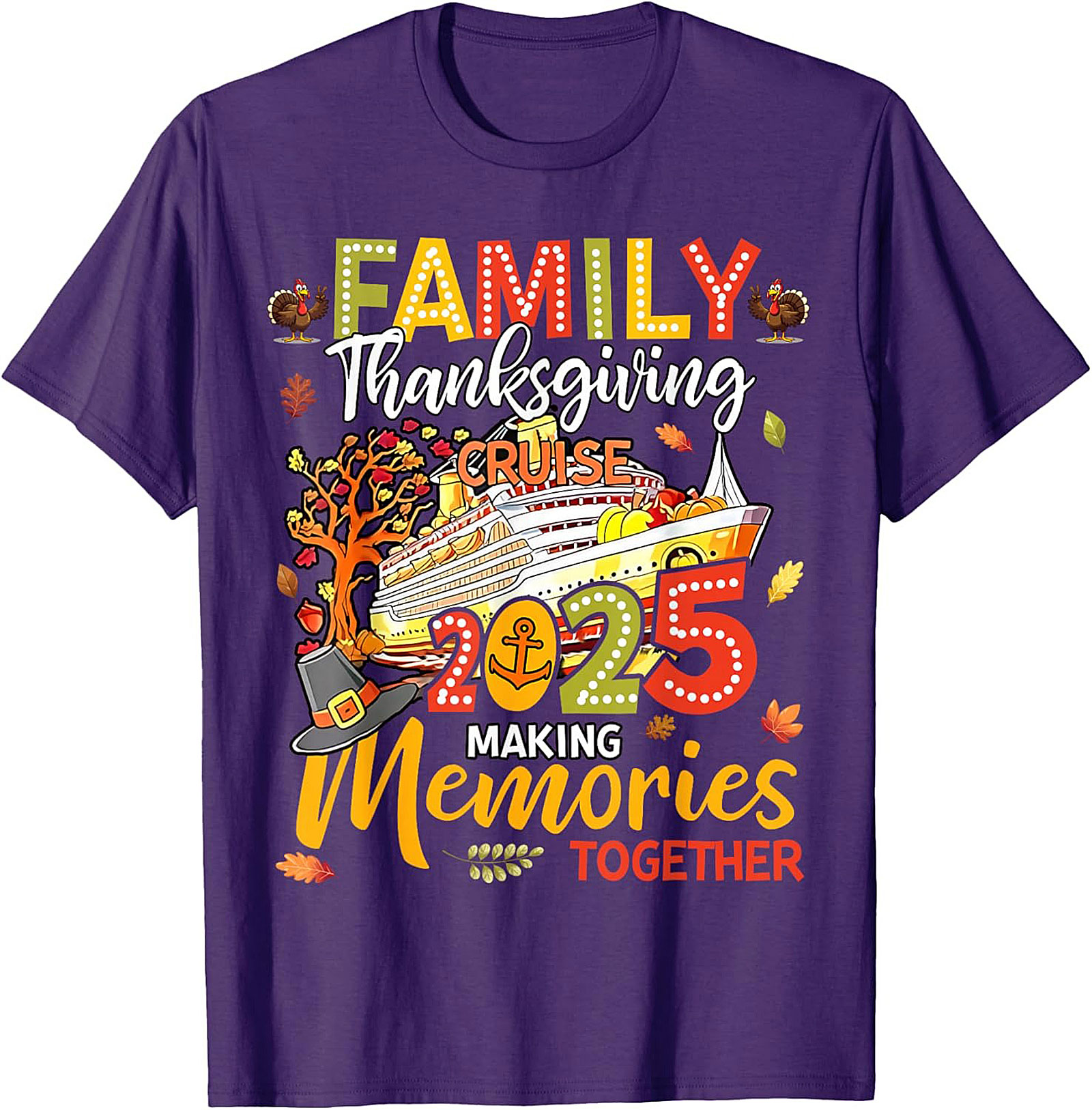 Family Thanksgiving Cruise 2025 Graphic Tee | Matching Shirt