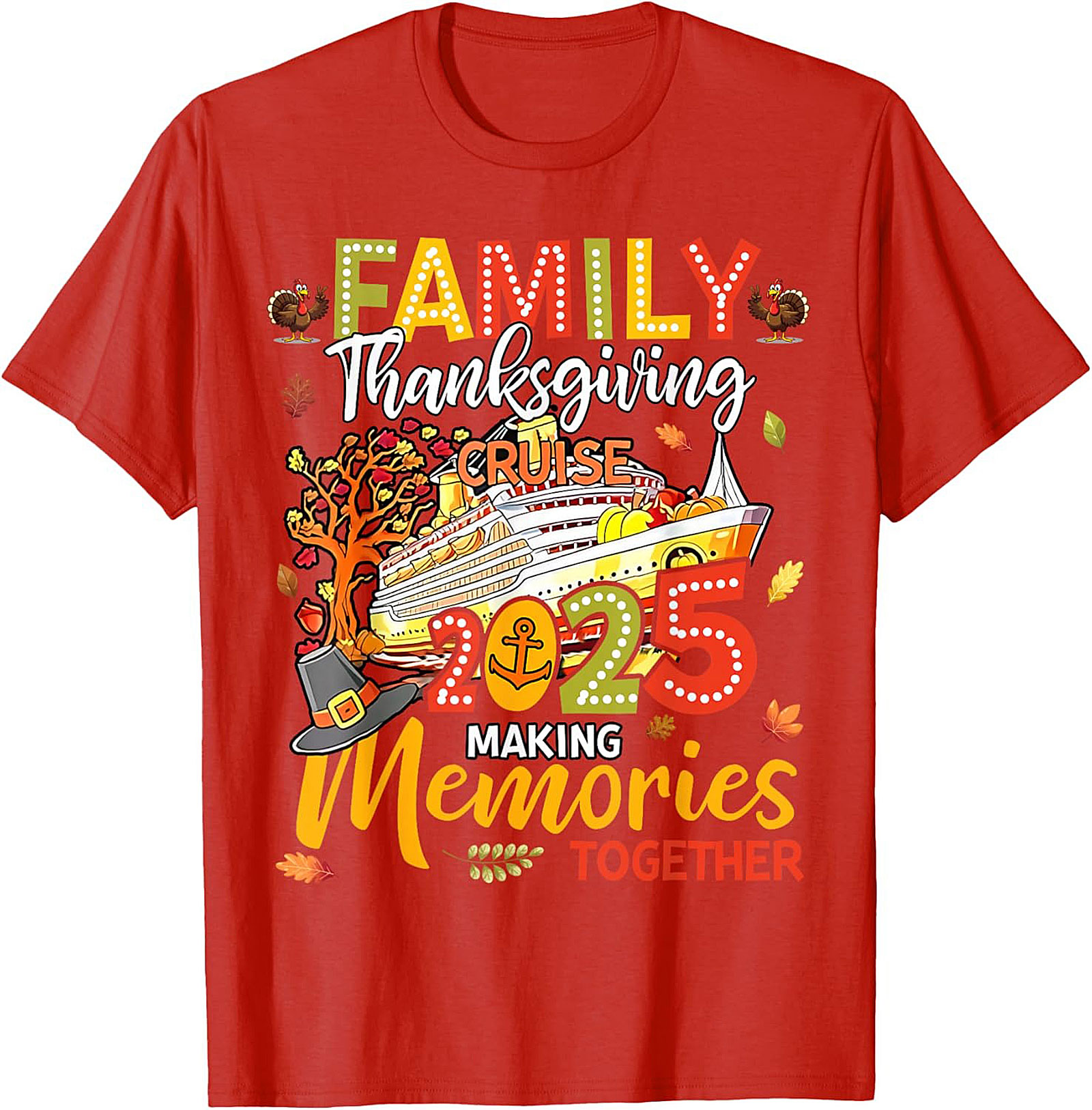 Family Thanksgiving Cruise 2025 Graphic Tee | Matching Shirt