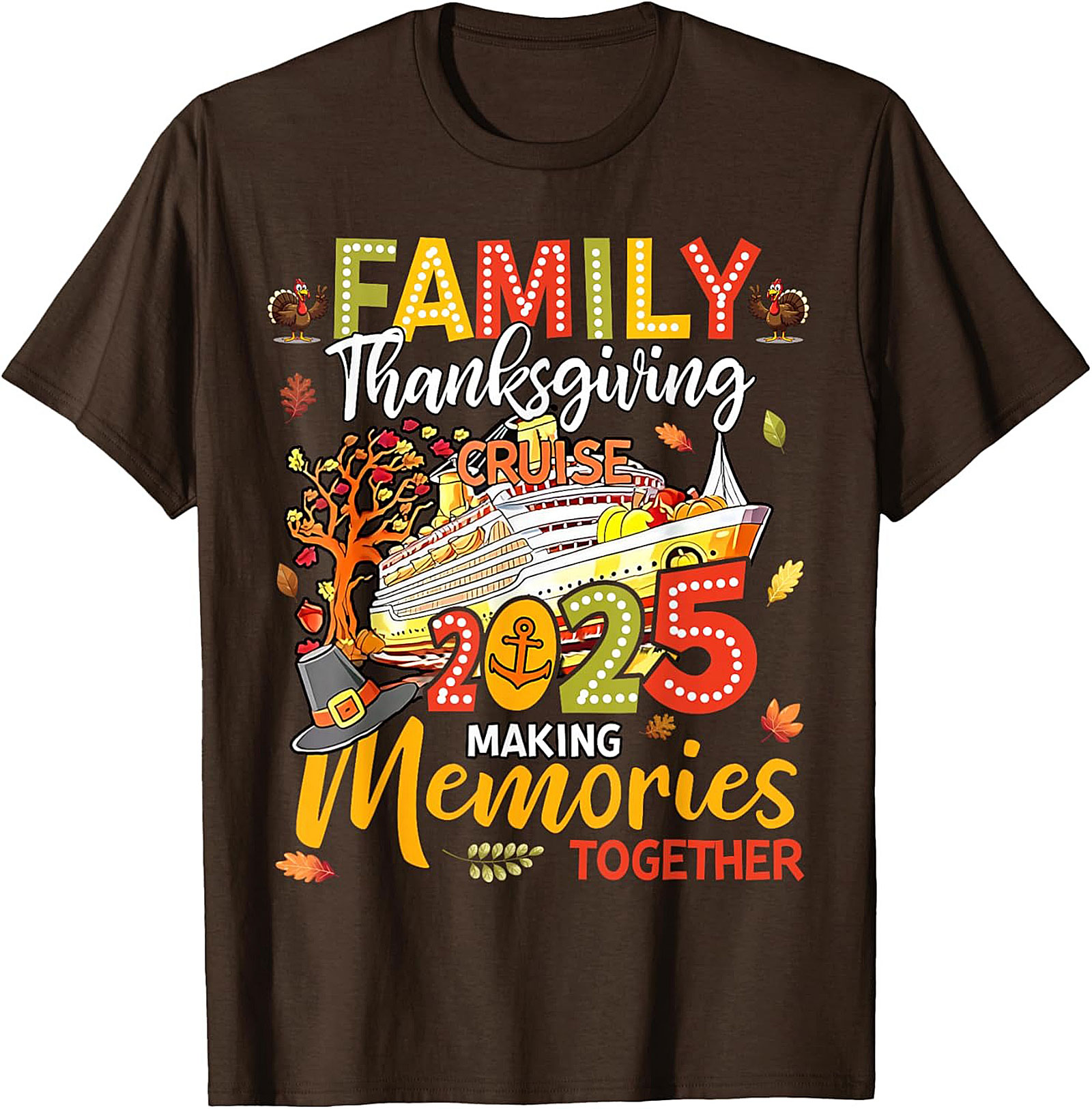 Family Thanksgiving Cruise 2025 Graphic Tee | Matching Shirt