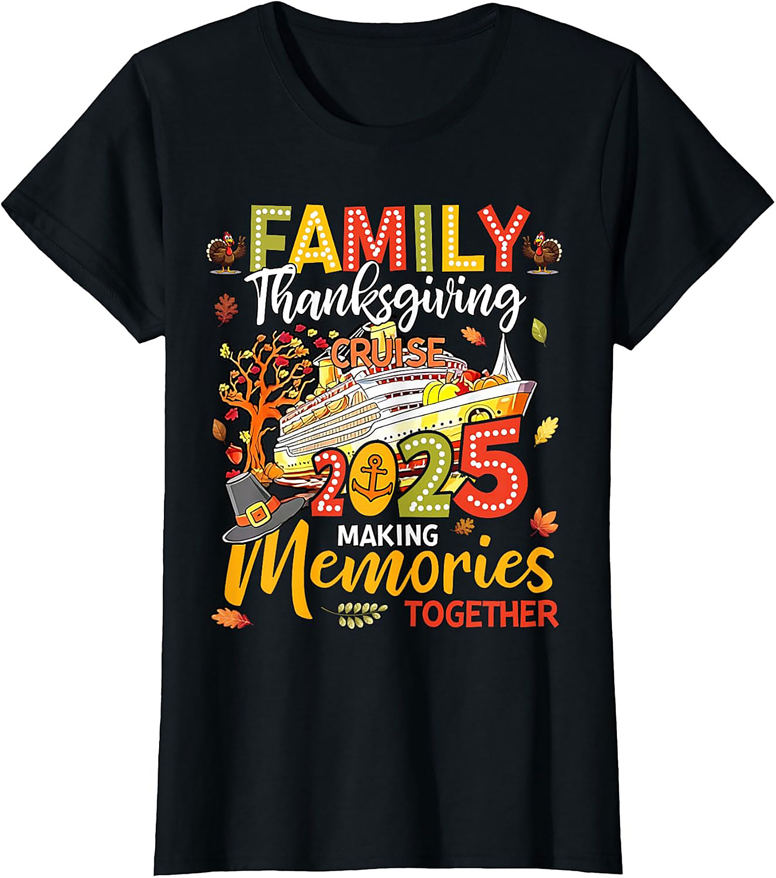 Family Thanksgiving Cruise 2025 Graphic Tee | Matching Shirt