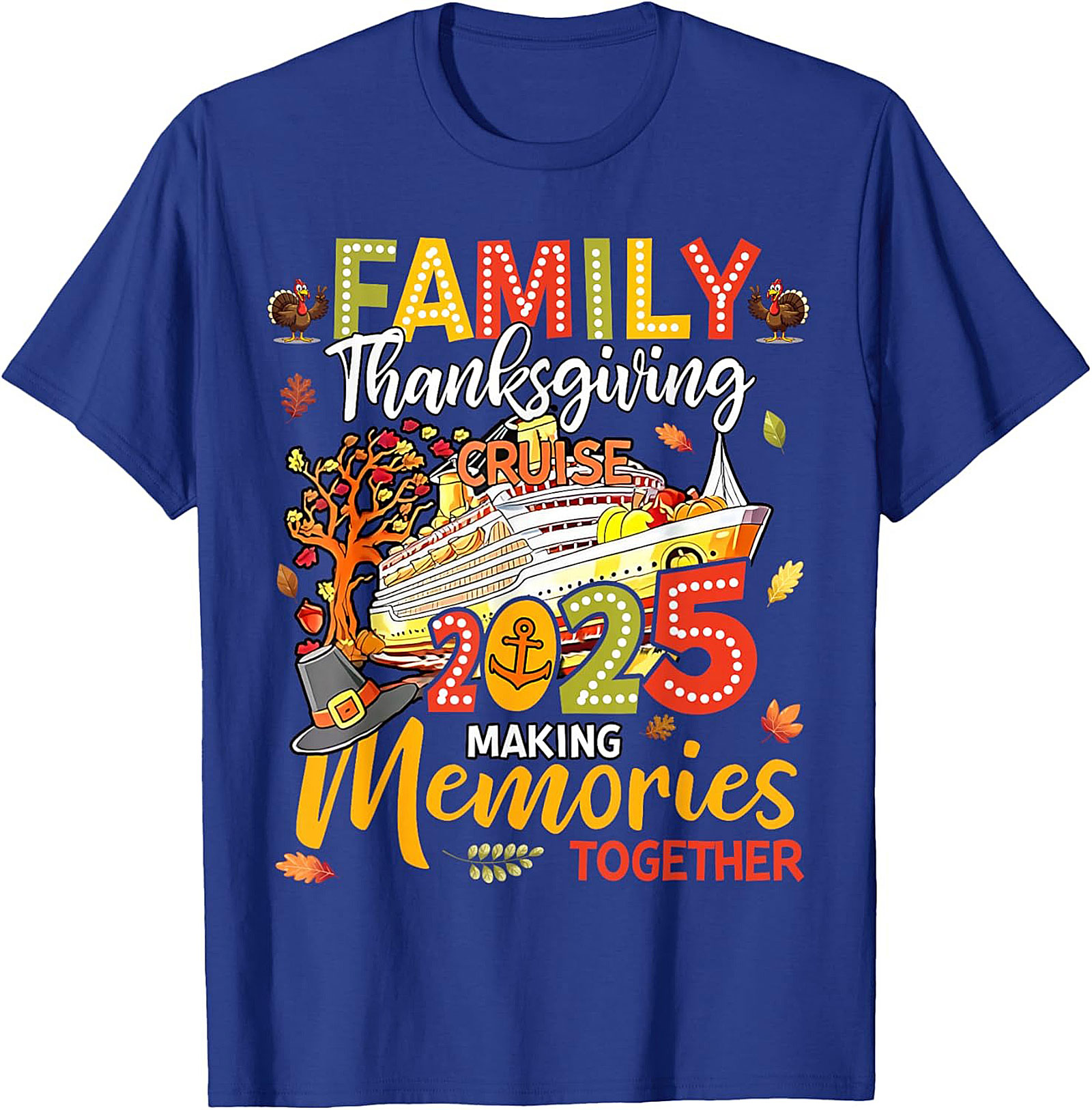 Family Thanksgiving Cruise 2025 Graphic Tee | Matching Shirt