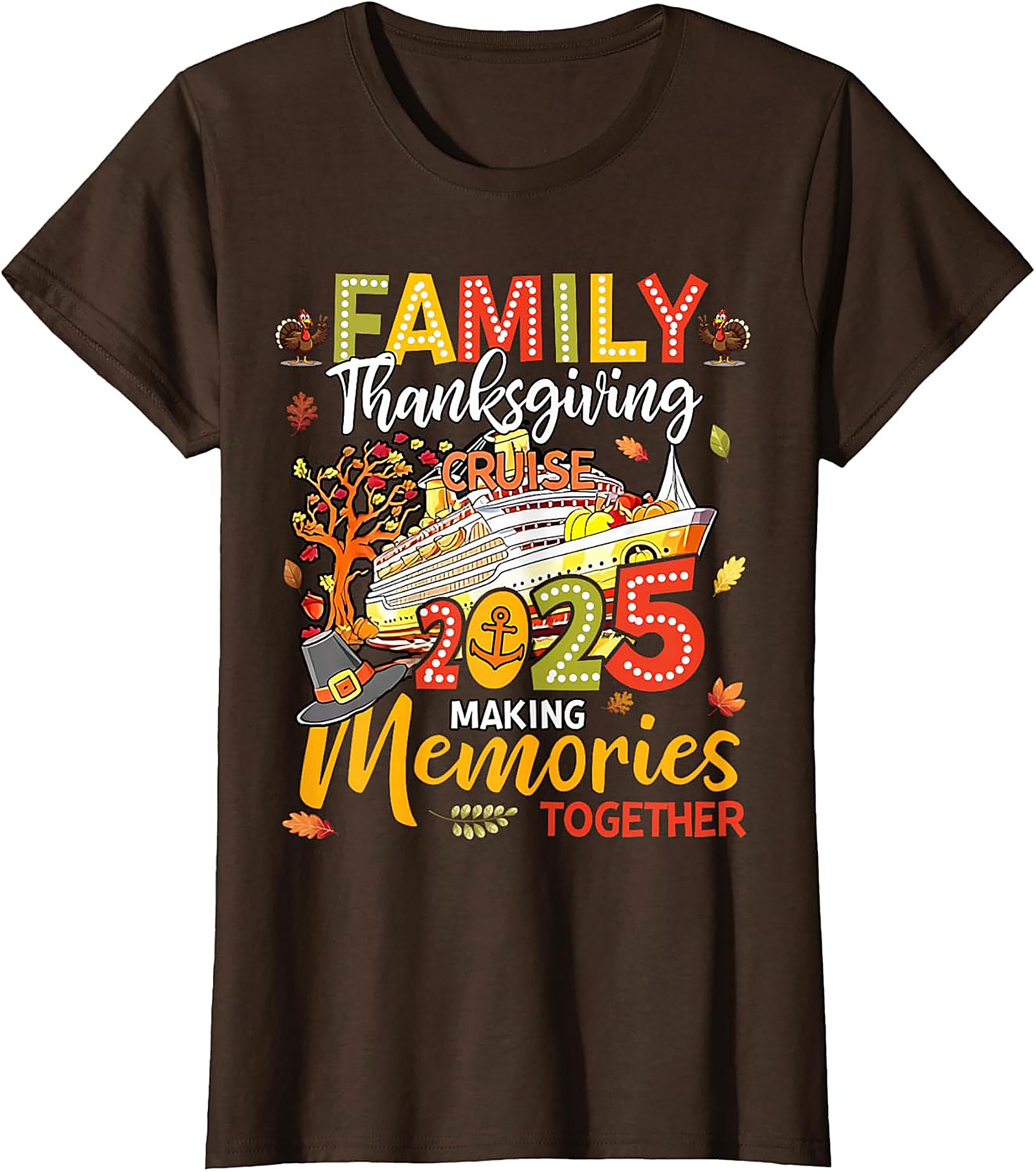 Family Thanksgiving Cruise 2025 Graphic Tee | Matching Shirt