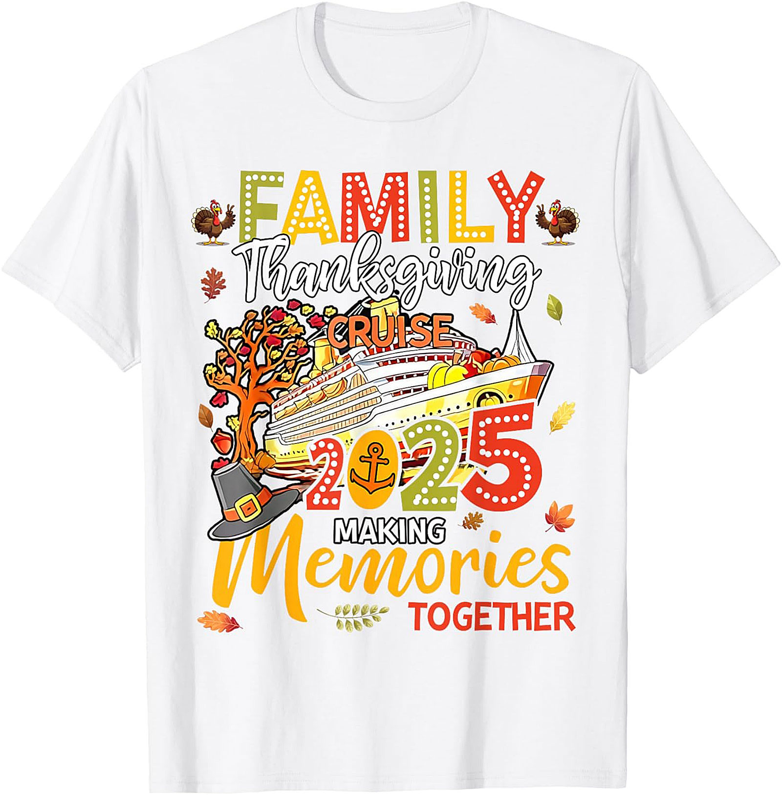 Family Thanksgiving Cruise 2025 Graphic Tee | Matching Shirt