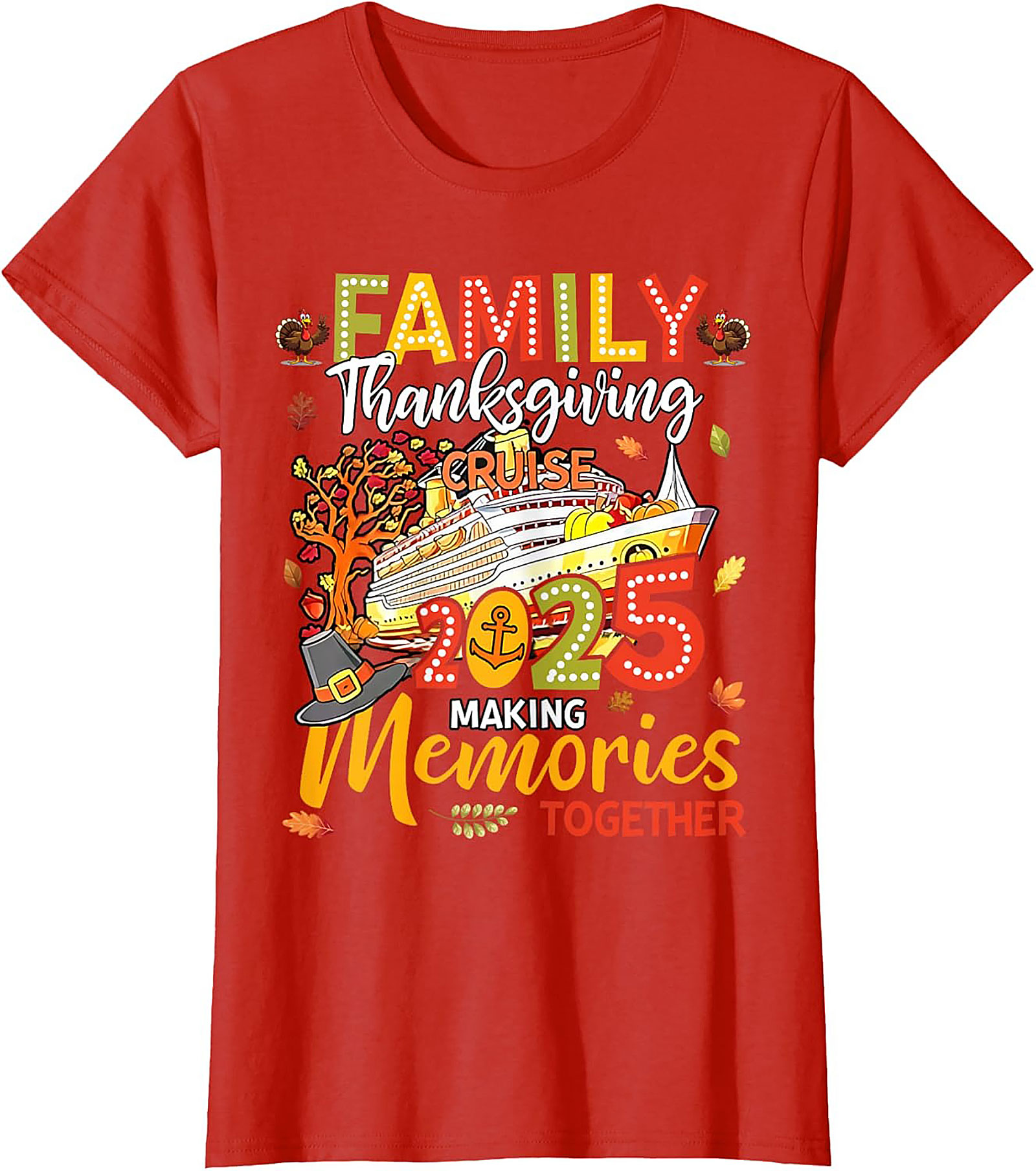 Family Thanksgiving Cruise 2025 Graphic Tee | Matching Shirt