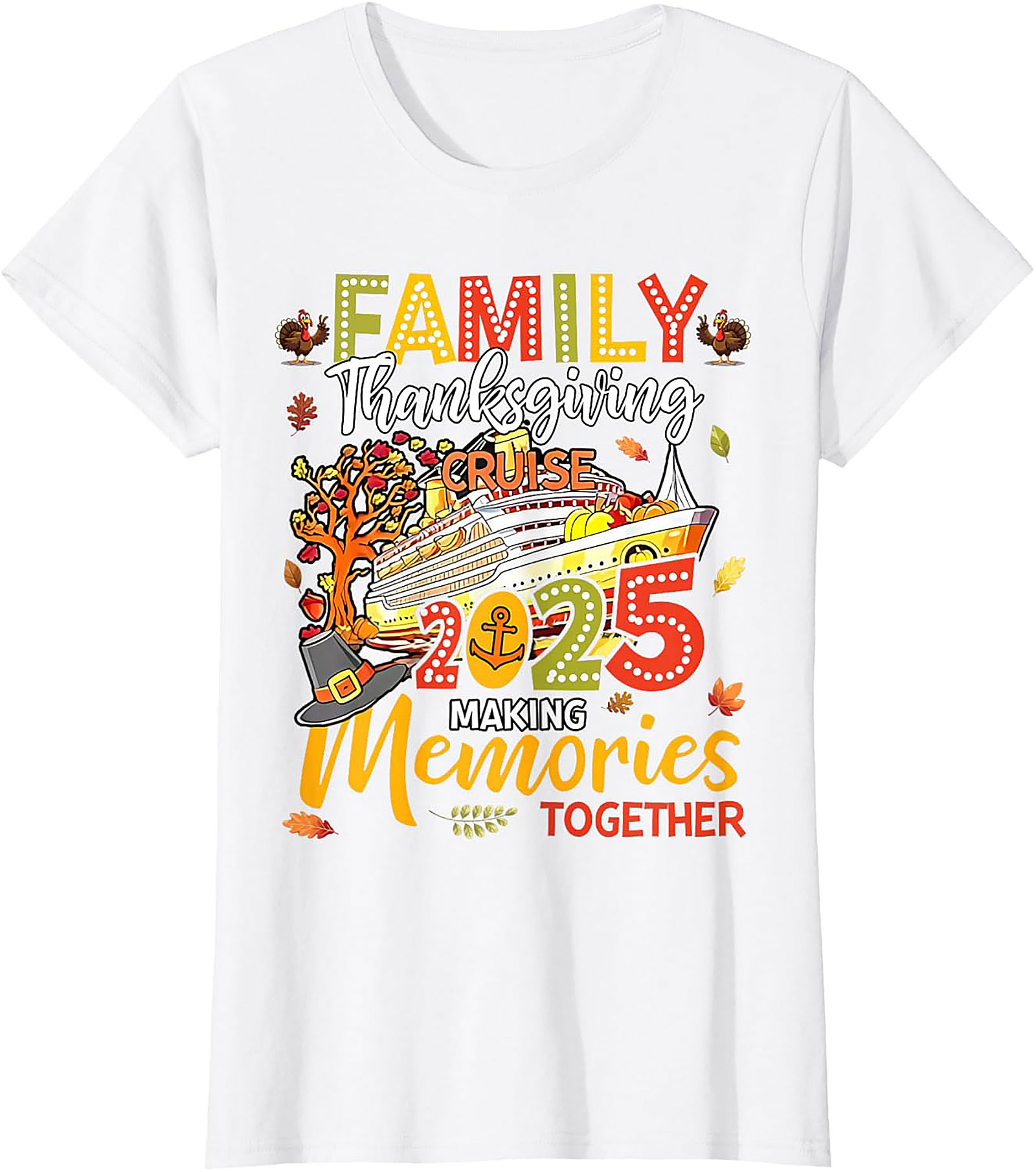 Family Thanksgiving Cruise 2025 Graphic Tee | Matching Shirt
