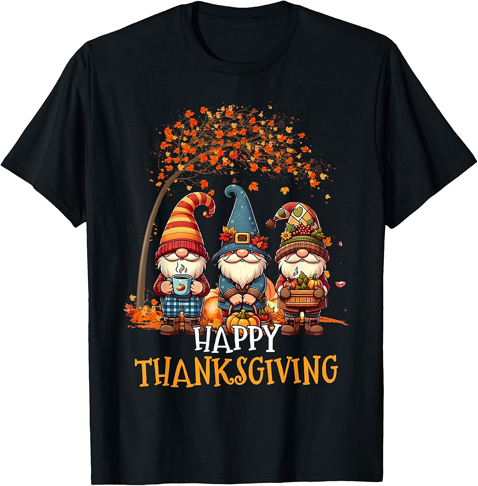 Happy Thanksgiving Gnome T-shirt | Fall Graphic Tee Gift