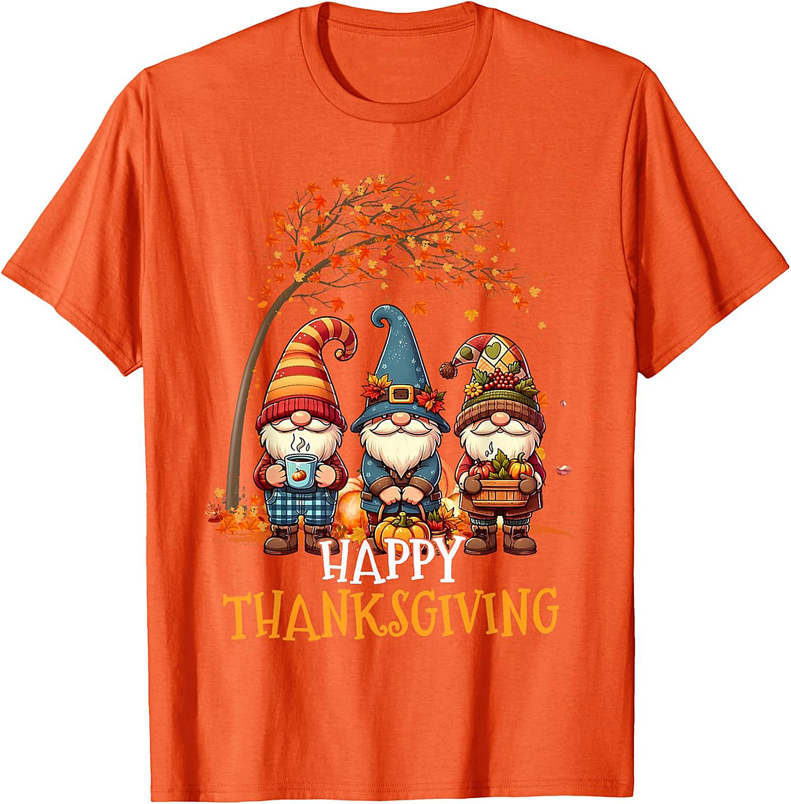 Happy Thanksgiving Gnome T-shirt | Fall Graphic Tee Gift
