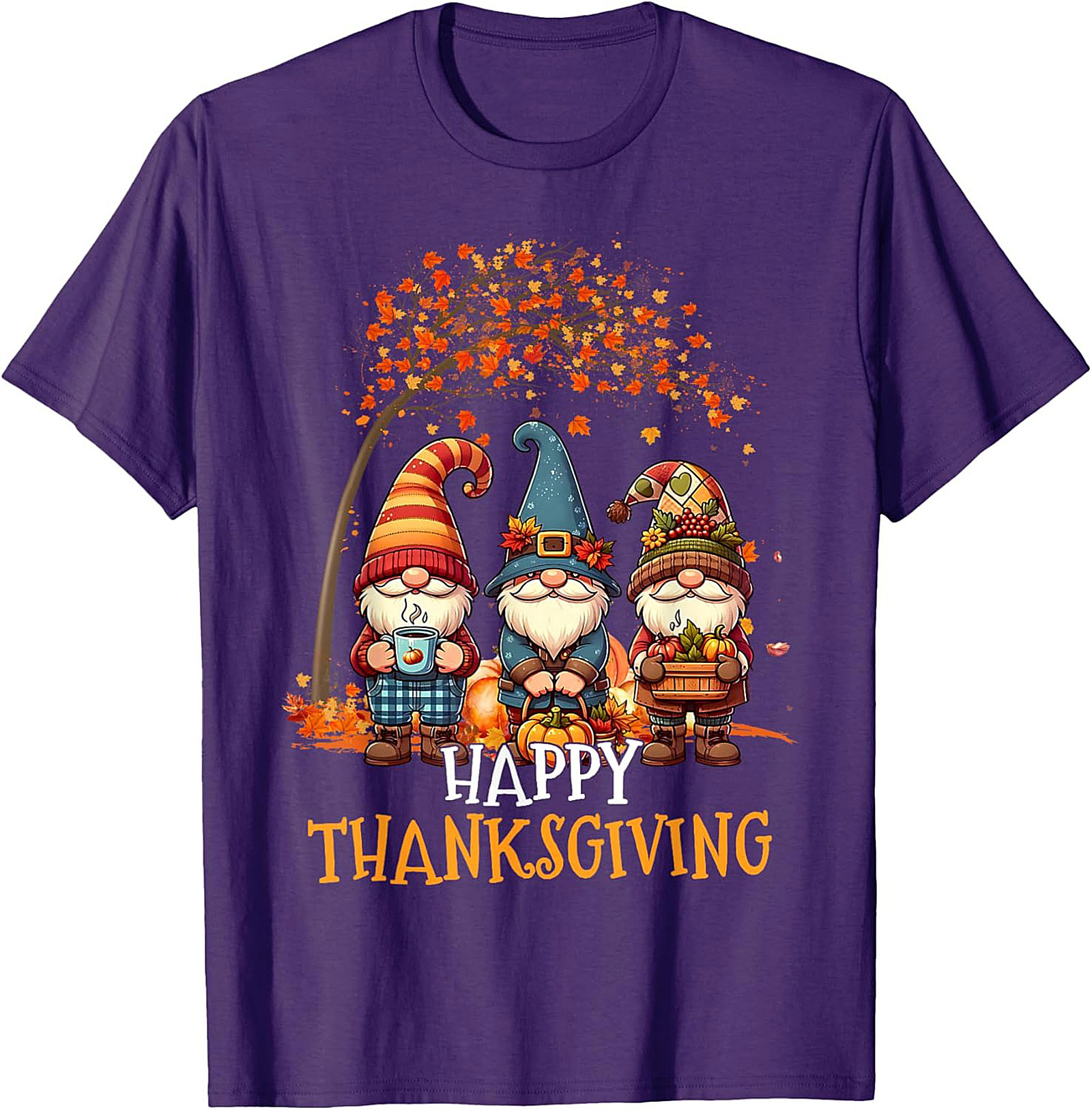 Happy Thanksgiving Gnome T-shirt | Fall Graphic Tee Gift