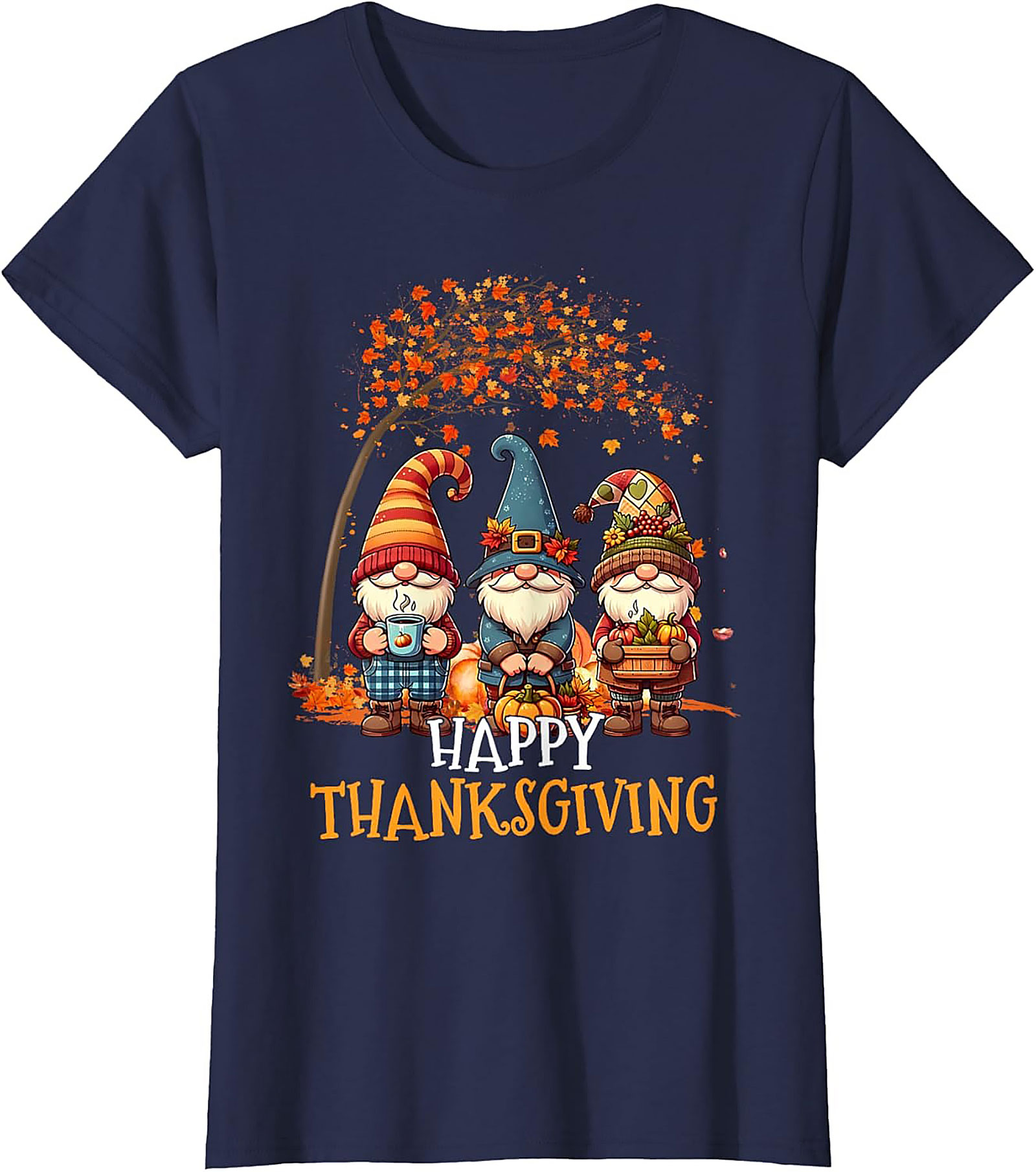 Happy Thanksgiving Gnome T-shirt | Fall Graphic Tee Gift