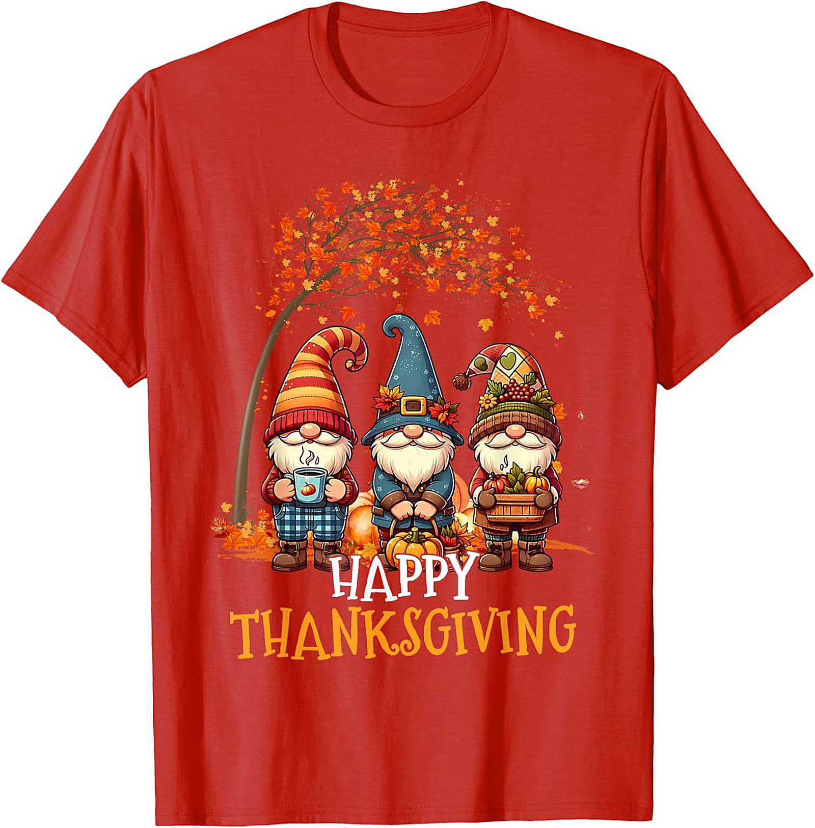 Happy Thanksgiving Gnome T-shirt | Fall Graphic Tee Gift