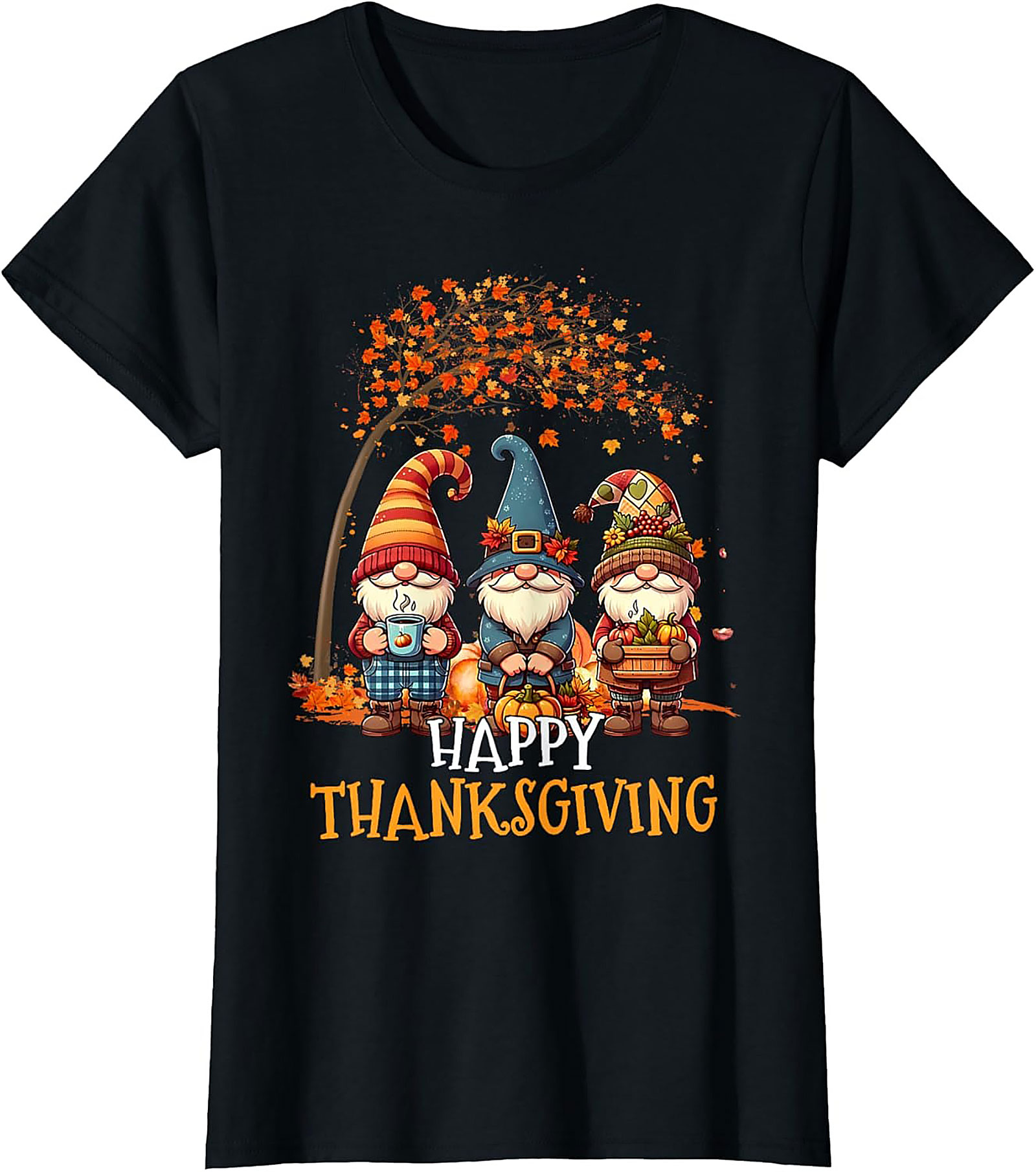 Happy Thanksgiving Gnome T-shirt | Fall Graphic Tee Gift