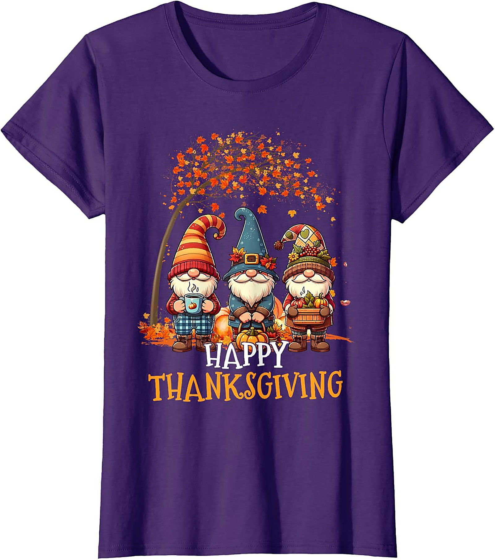 Happy Thanksgiving Gnome T-shirt | Fall Graphic Tee Gift