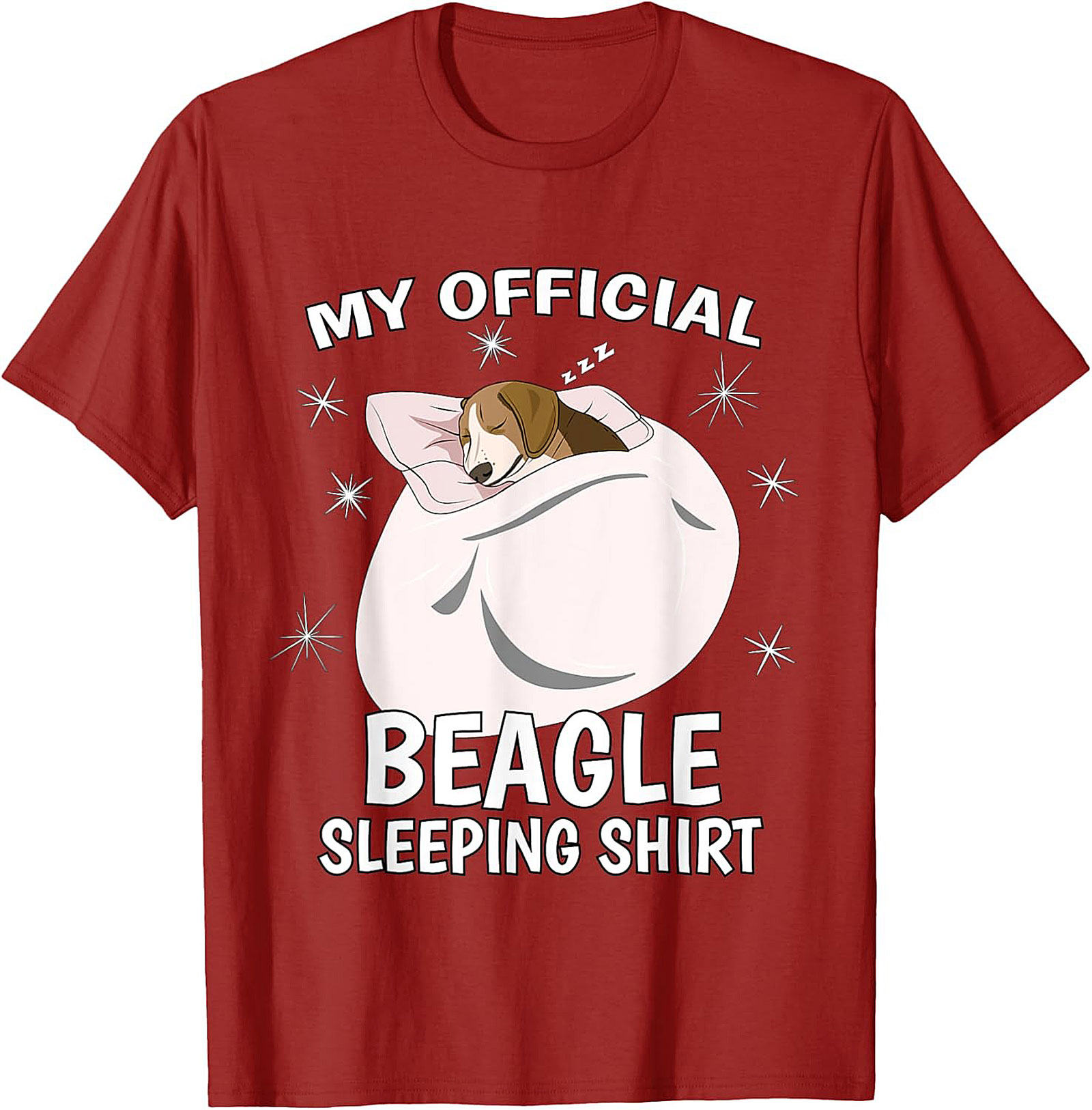 My Official Beagle Sleeping Shirt - Funny Dog Lover Unisex Tee