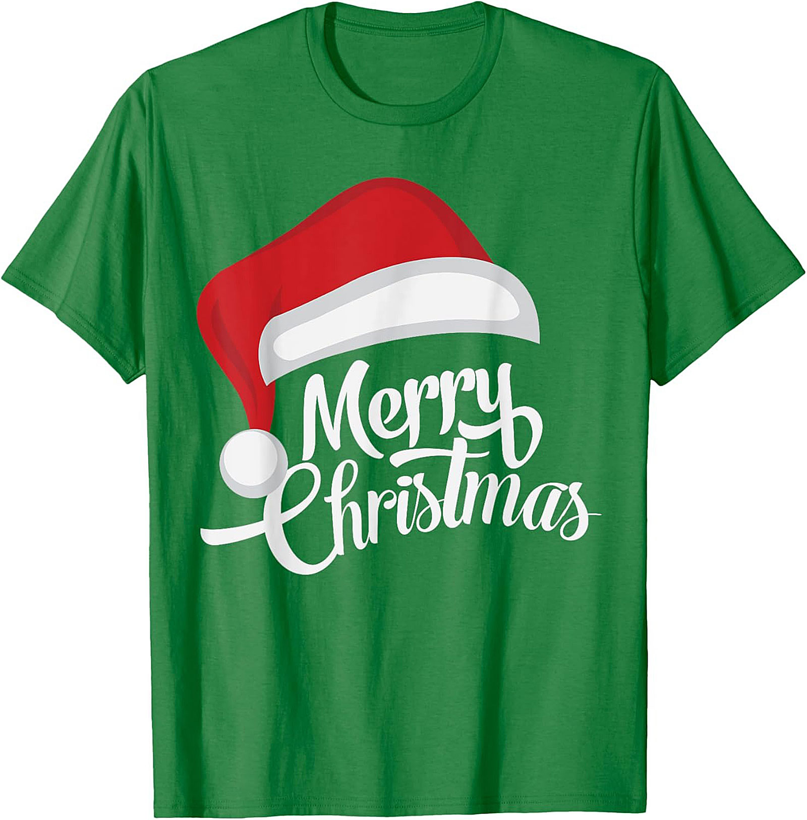 Merry Christmas T-Shirt Santa Hat Graphic Tee