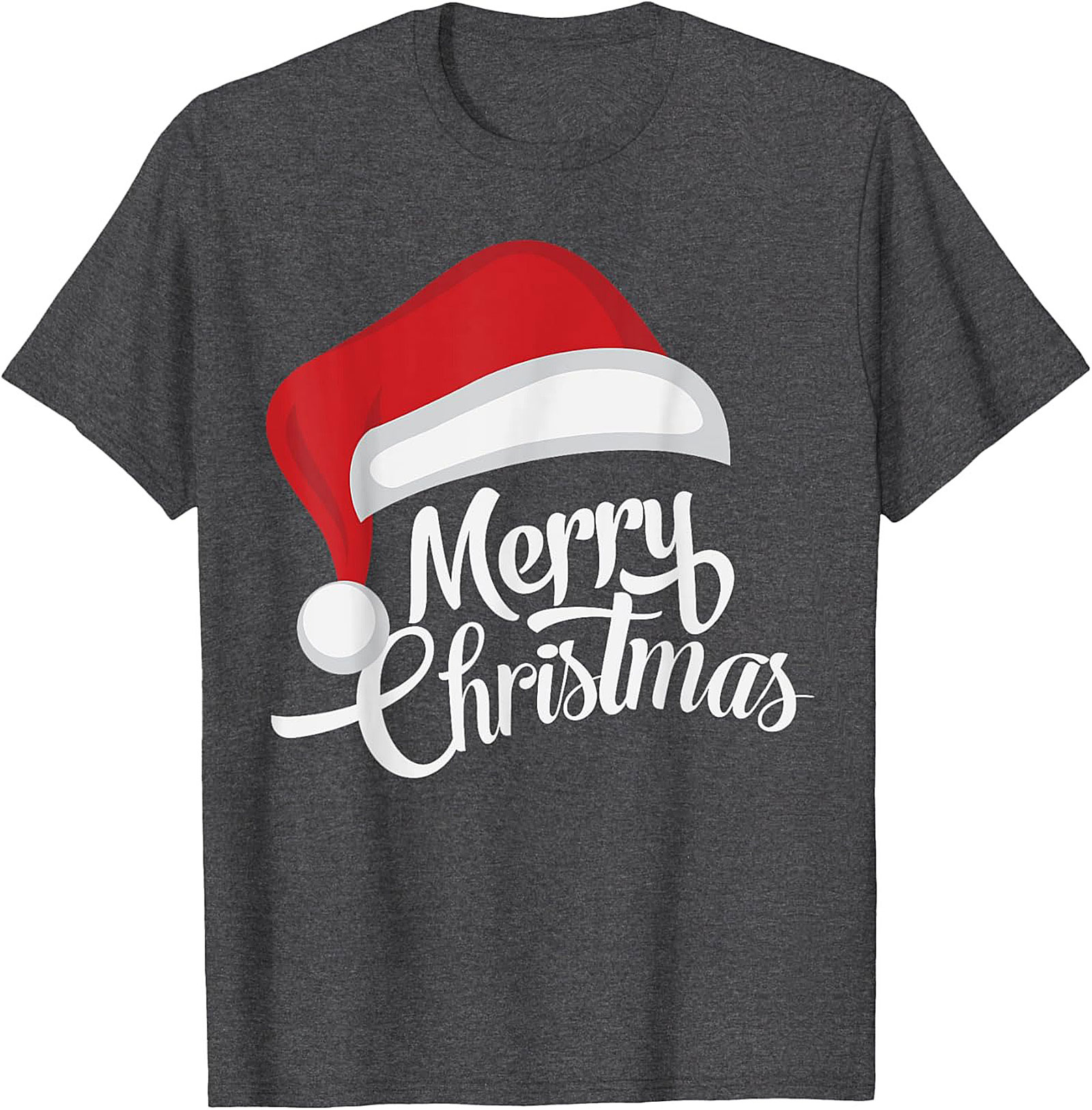Merry Christmas T-Shirt Santa Hat Graphic Tee