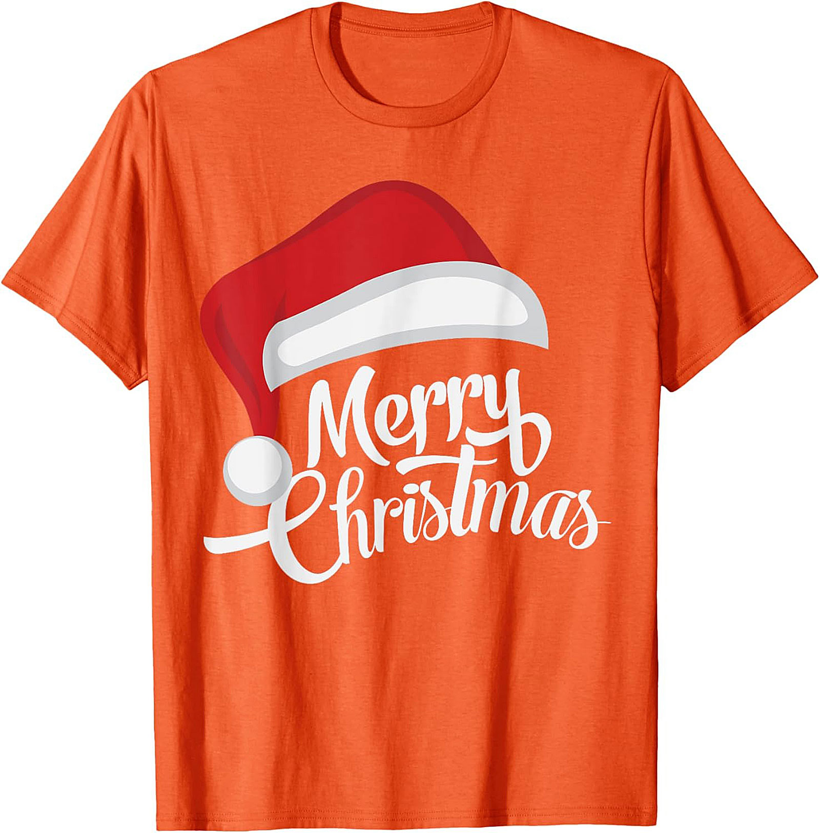 Merry Christmas T-Shirt Santa Hat Graphic Tee