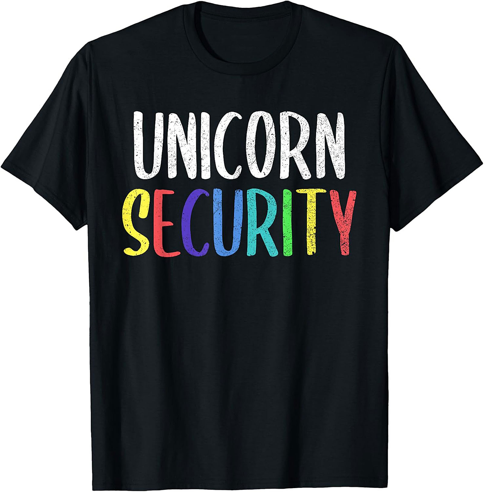 Funny Unicorn Security T-Shirt Soft Cotton Graphic Tee