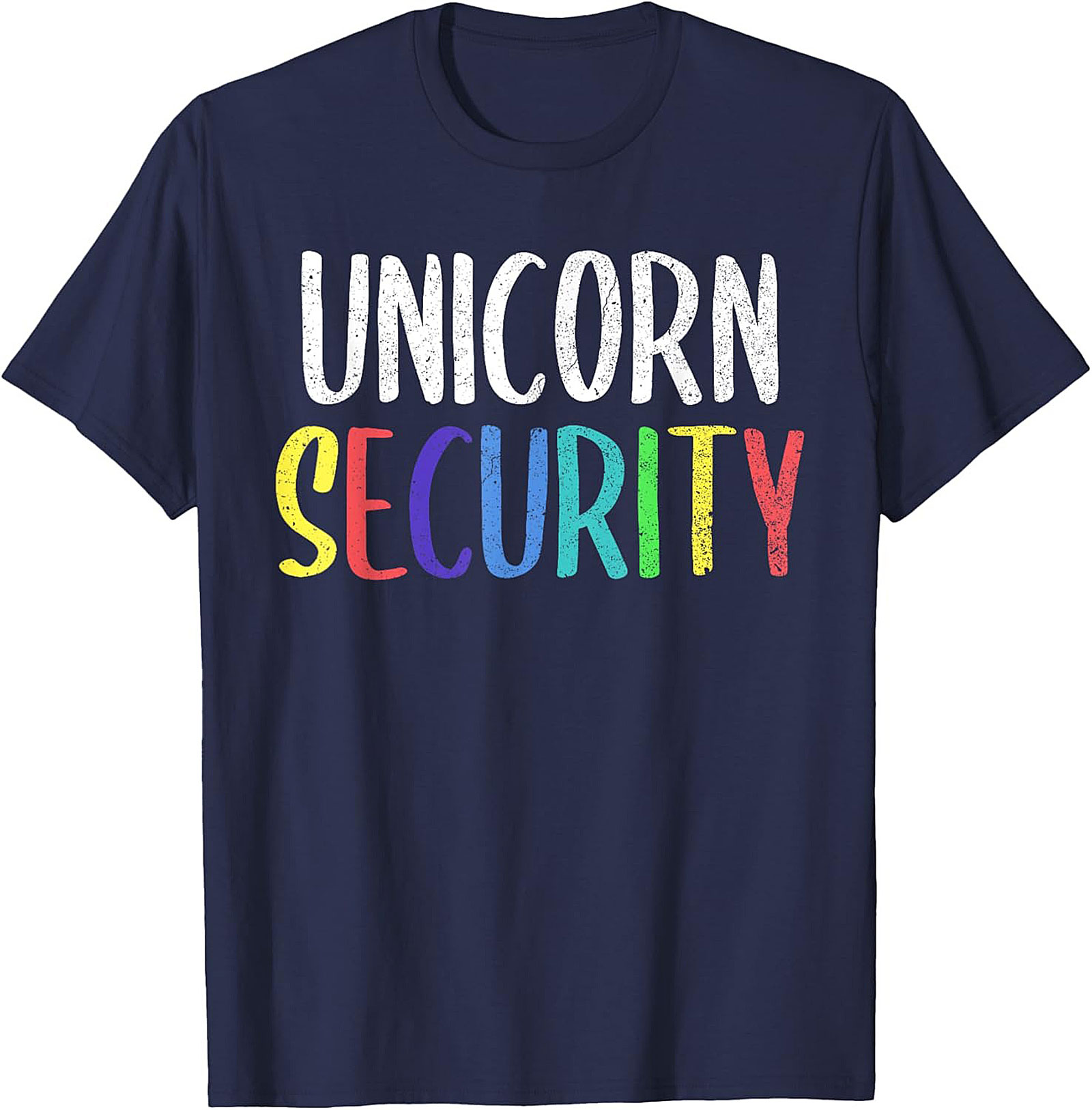 Funny Unicorn Security T-Shirt Soft Cotton Graphic Tee