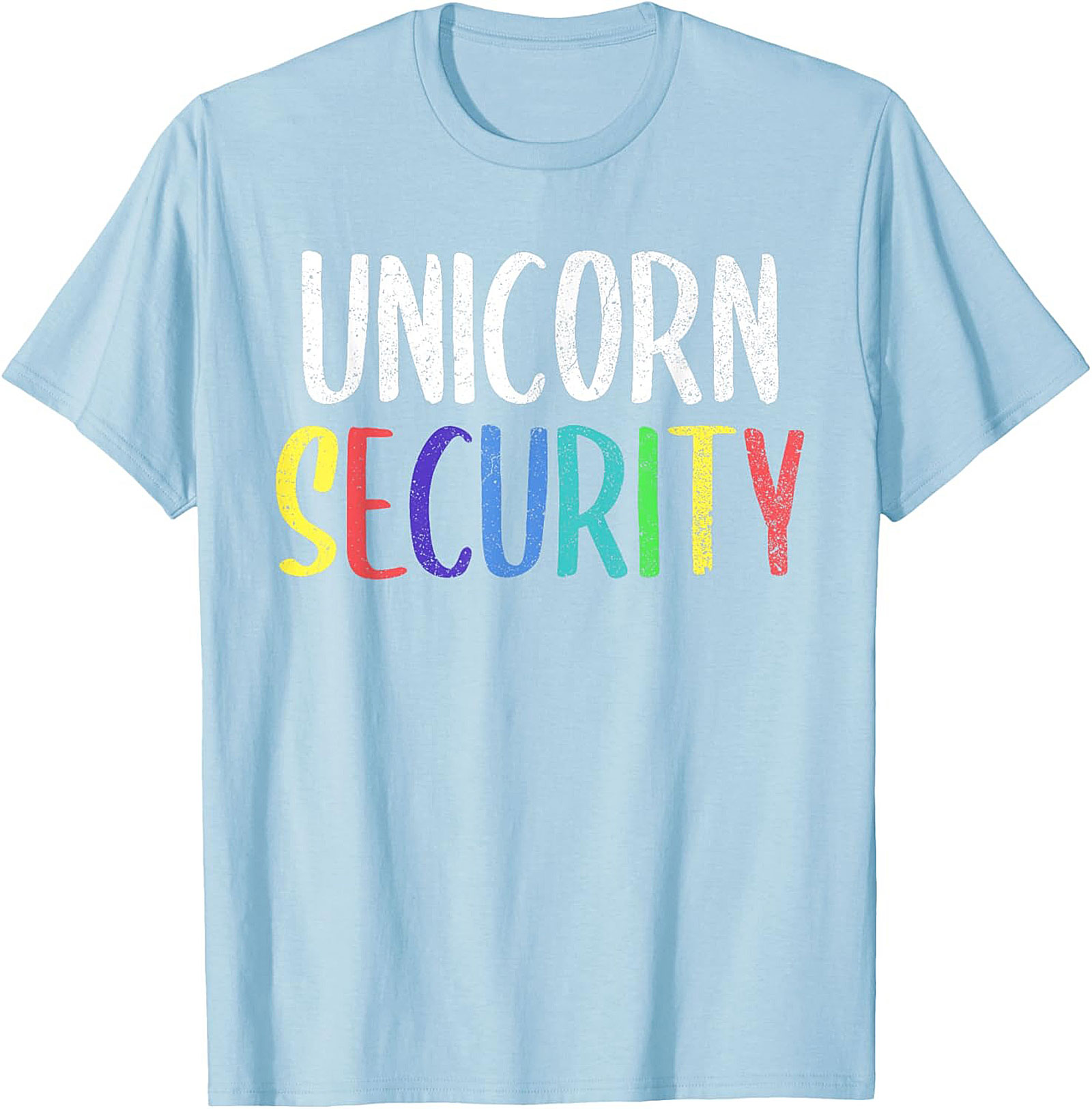 Funny Unicorn Security T-Shirt Soft Cotton Graphic Tee