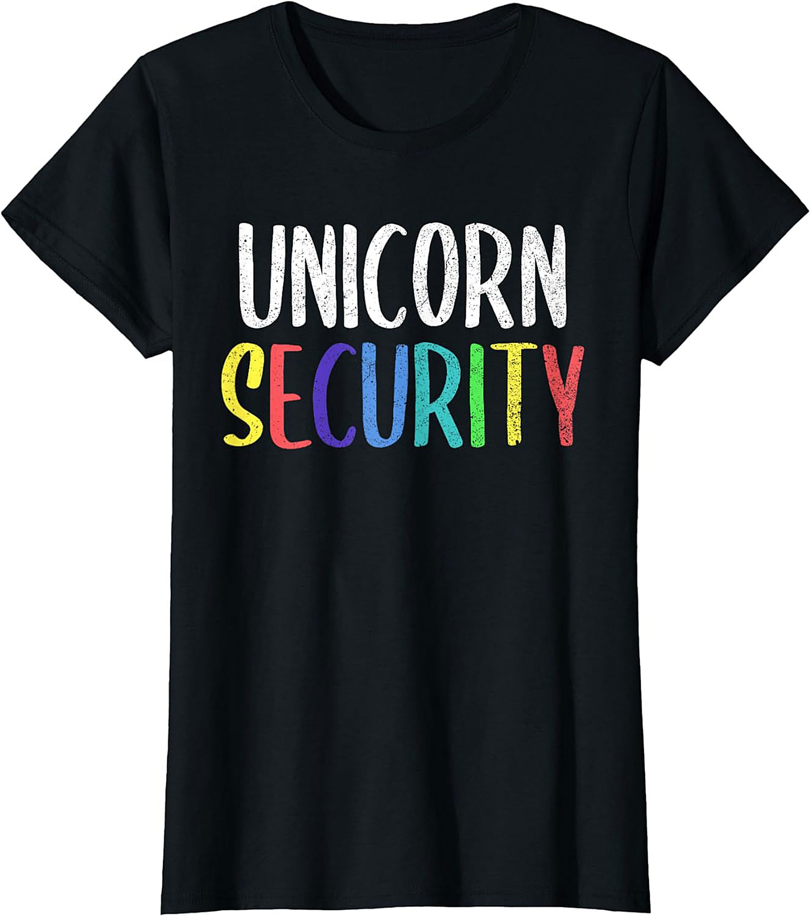 Funny Unicorn Security T-Shirt Soft Cotton Graphic Tee